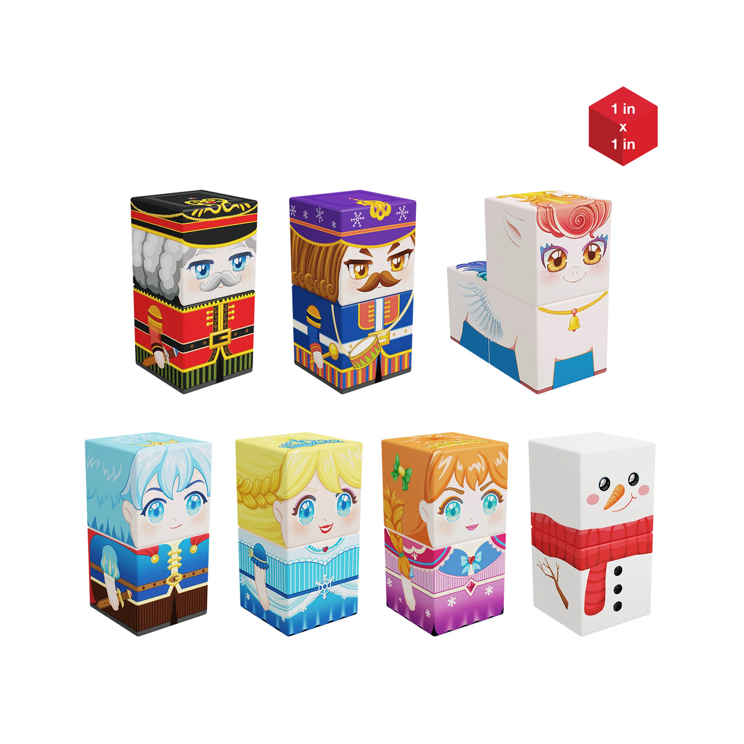 PicassoTiles Winter Ice Castle Themed Magnetic Puzzle Cube Building Set - Image 5