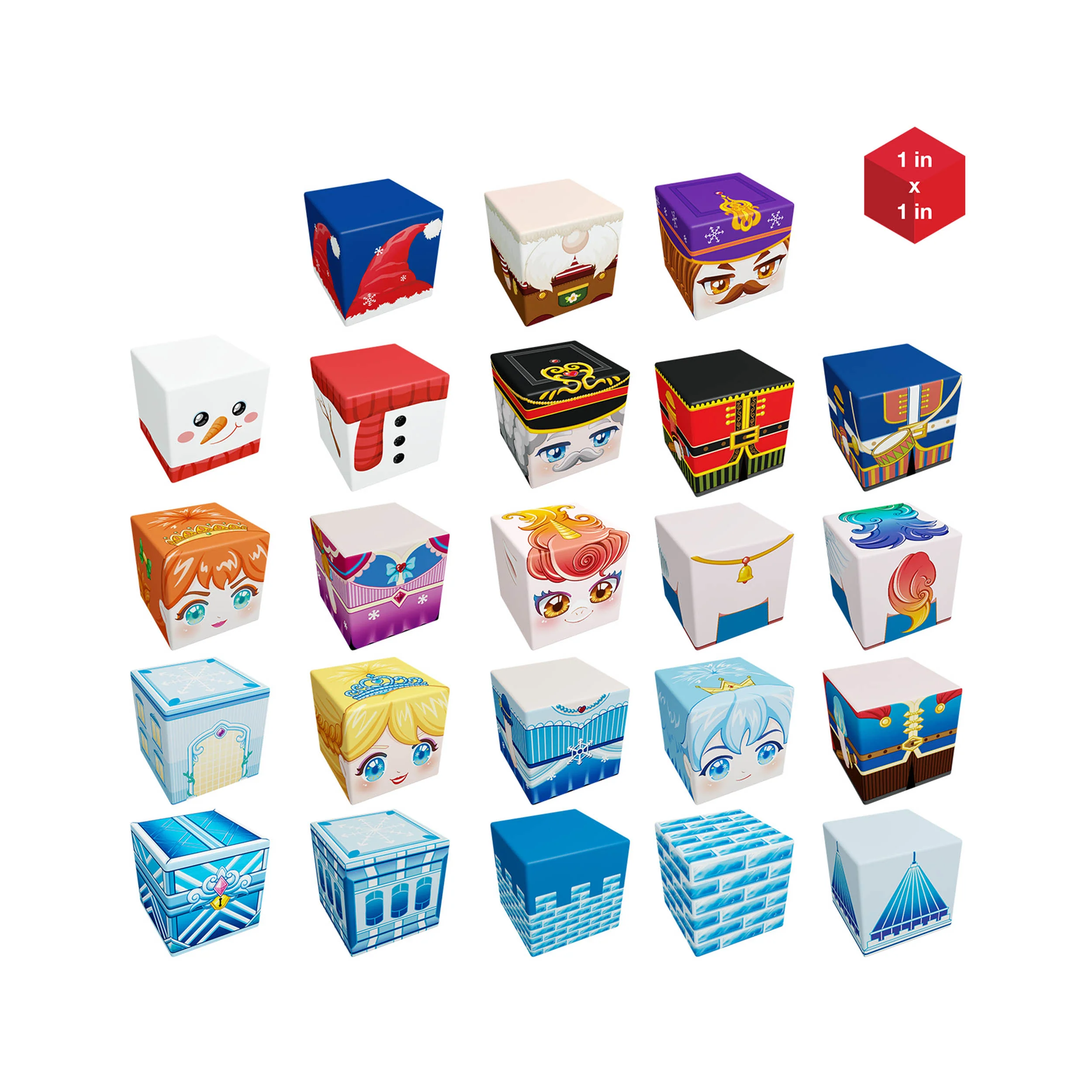 PicassoTiles Winter Ice Castle Themed Magnetic Puzzle Cube Building Set - Image 6