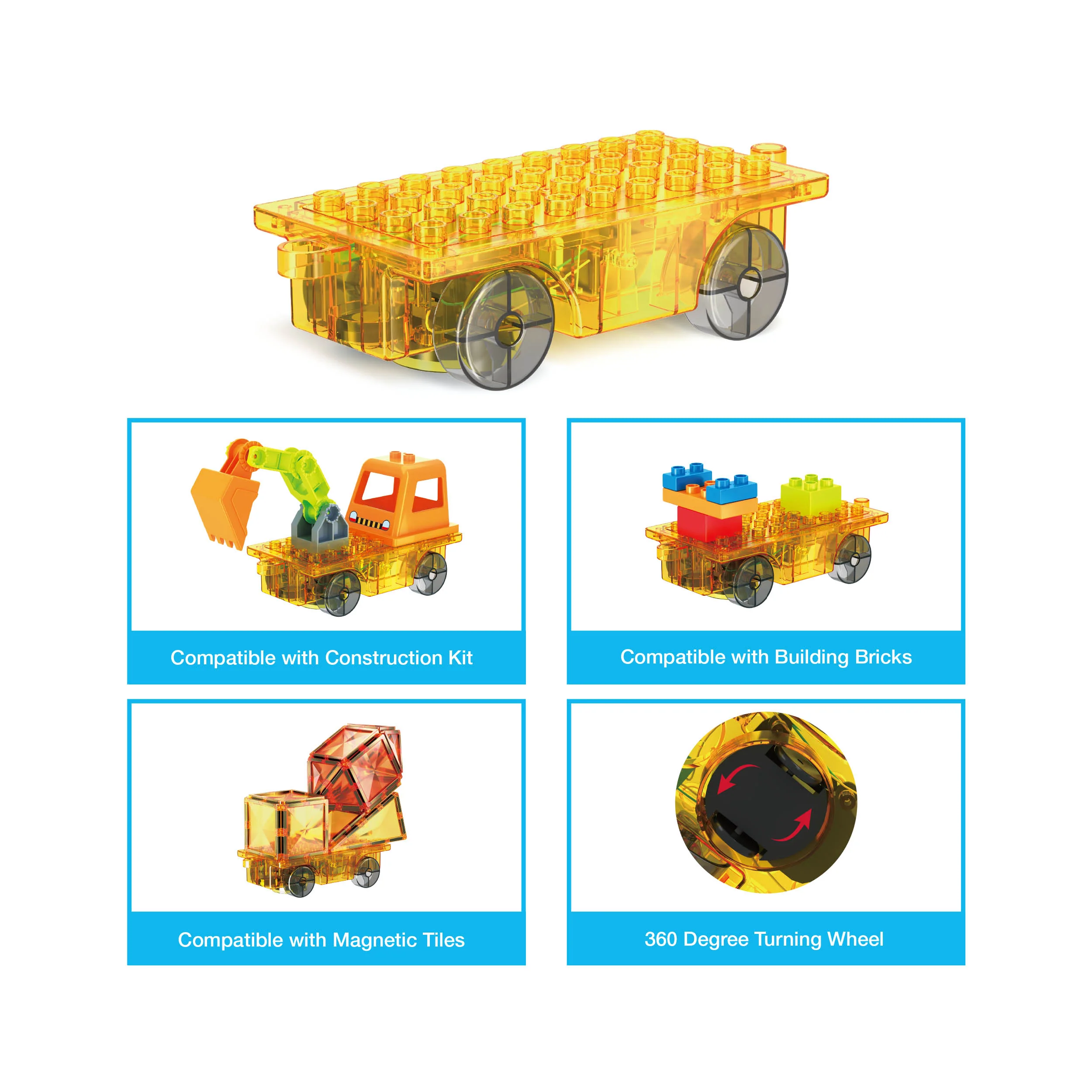 PicassoTiles 360° Motorized Car Base - Image 6