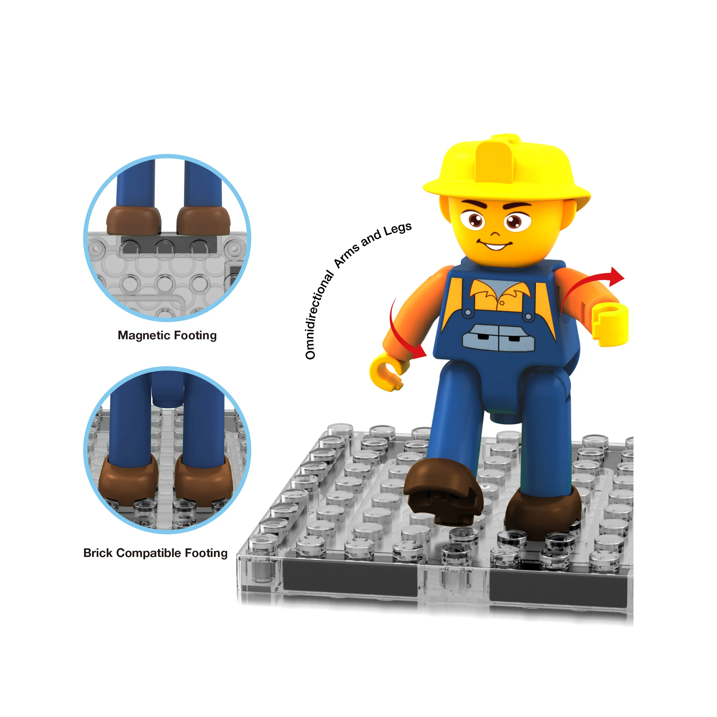 PicassoTiles Magnetic Tile Excavator & Backhoe Play Set - Image 5