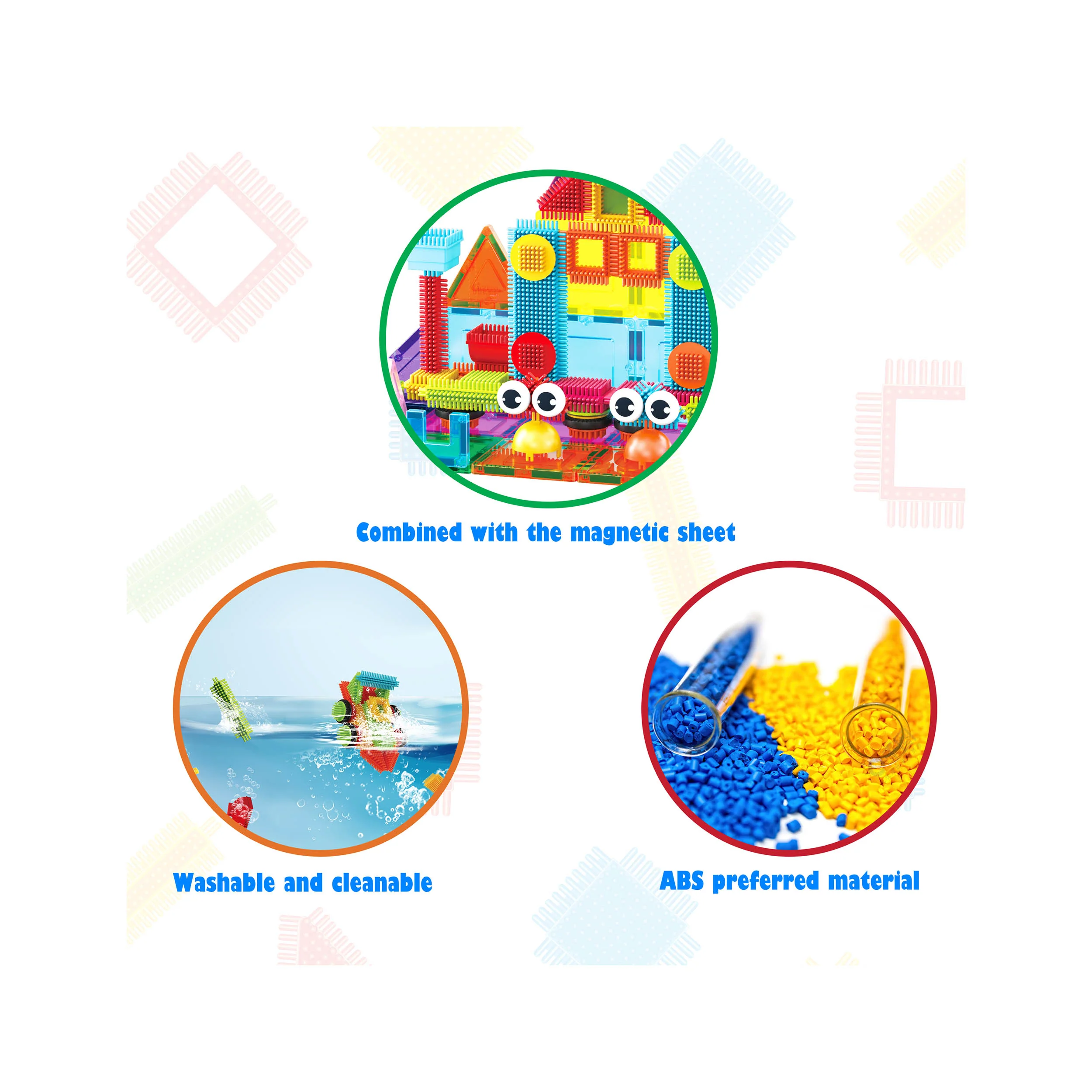 PicassoTiles Magnetic Tiles and Soft Hedgehog Building Block Set - 75 Pieces - Image 4