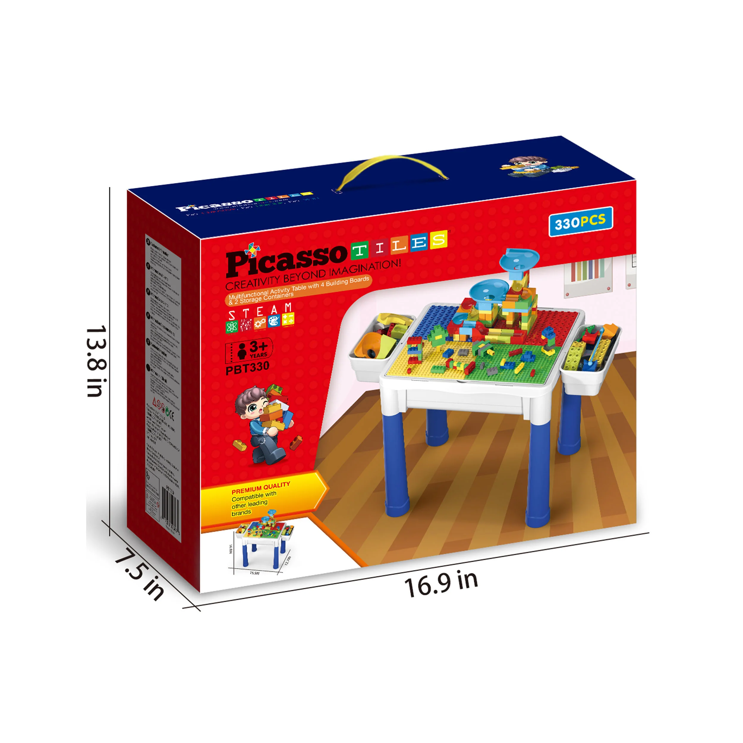 PicassoTiles Building Blocks Activity Center Table Set - Image 10