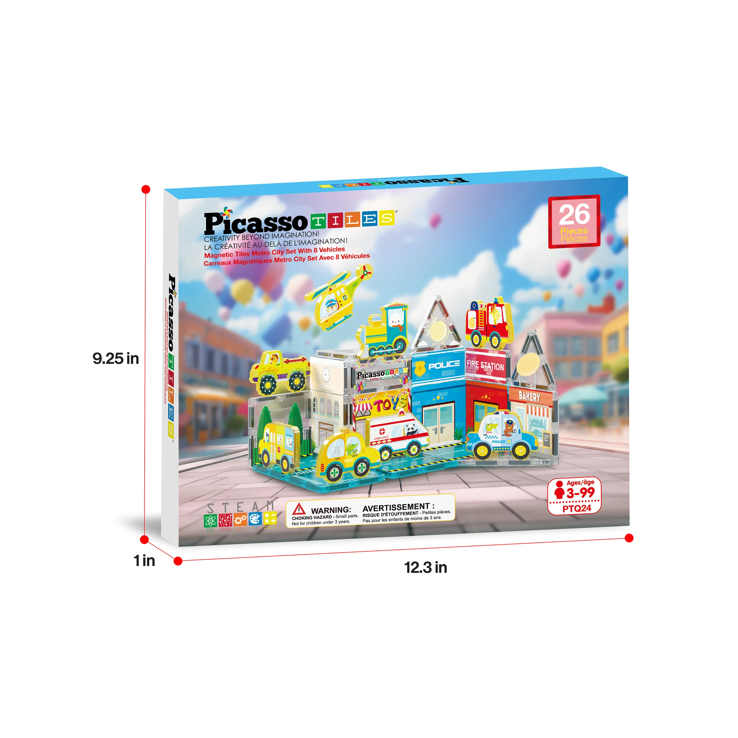 PicassoTiles Metro City Magnetic Tile Playset - Image 9