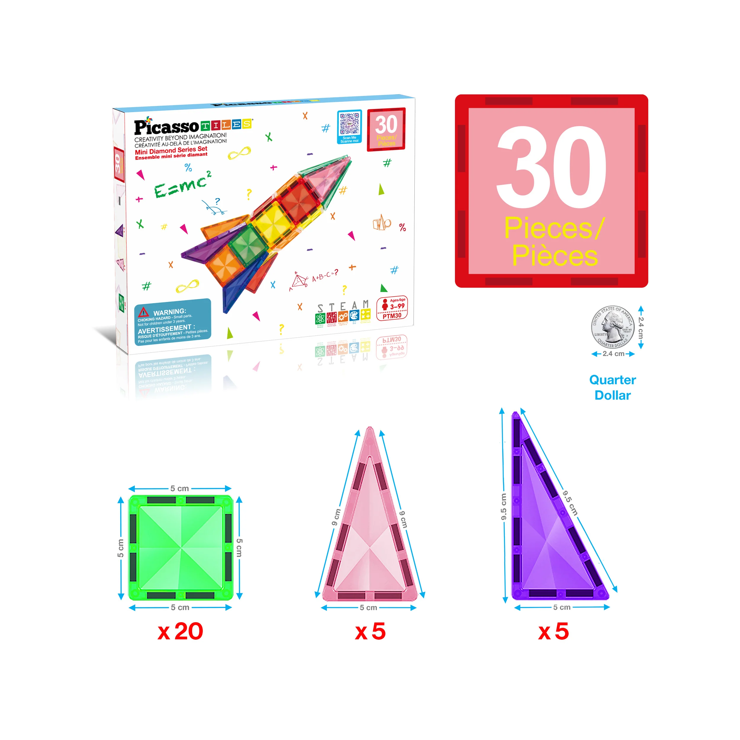 PicassoTiles Travel Size Rocket Magnetic Playset - Image 4