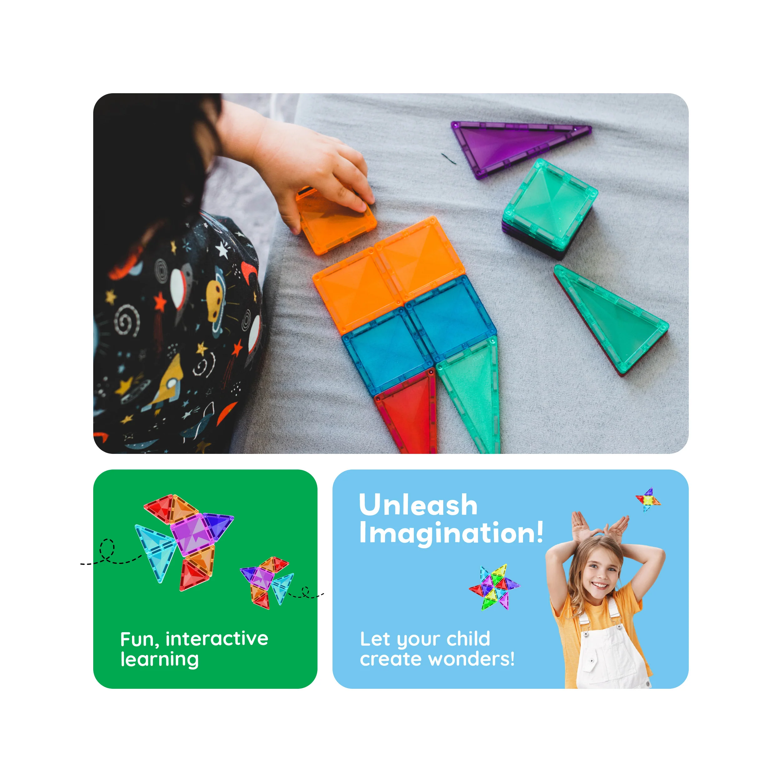 PicassoTiles Travel Size Rocket Magnetic Playset - Image 6