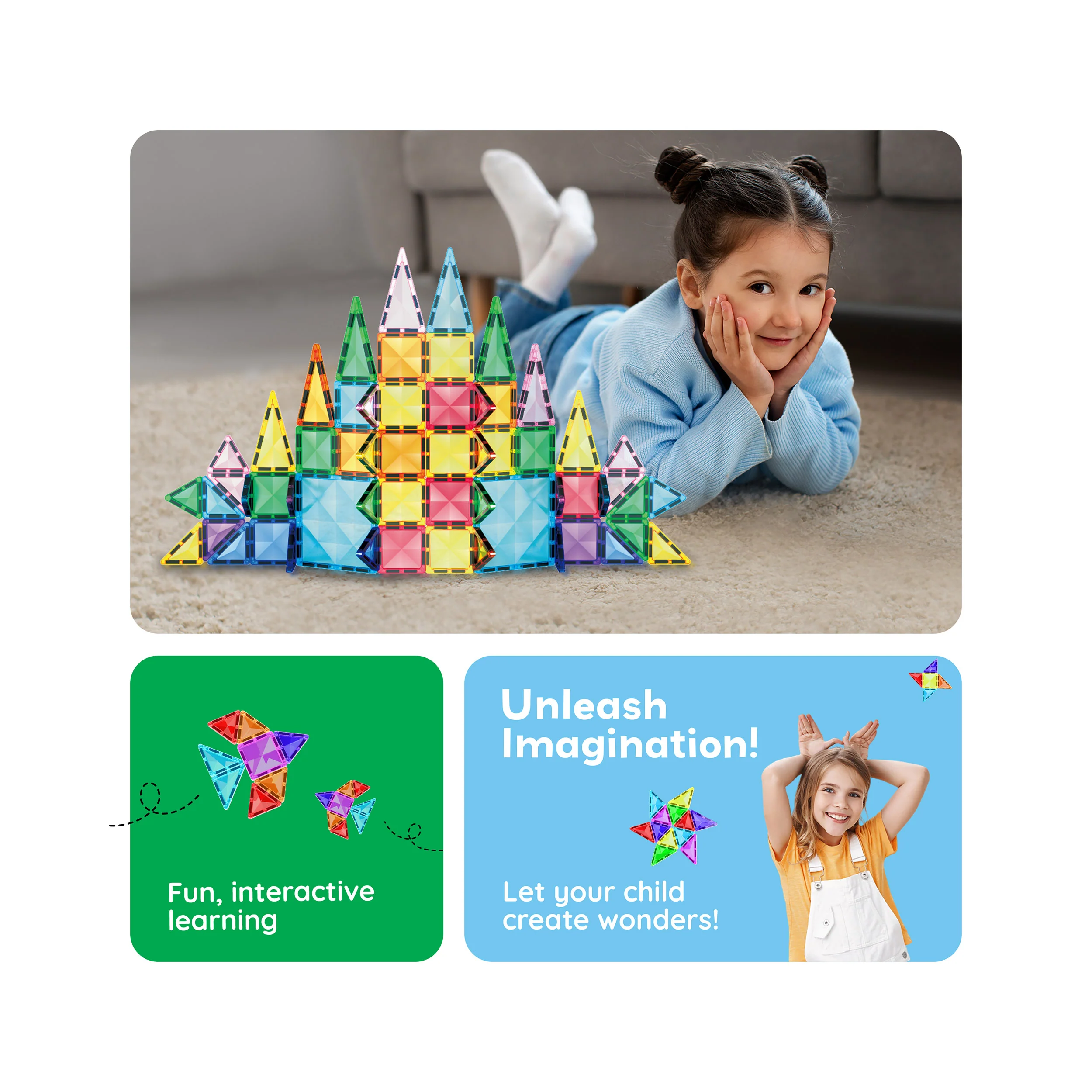 PicassoTiles Mini Diamond 61pc Travel Set - Image 5