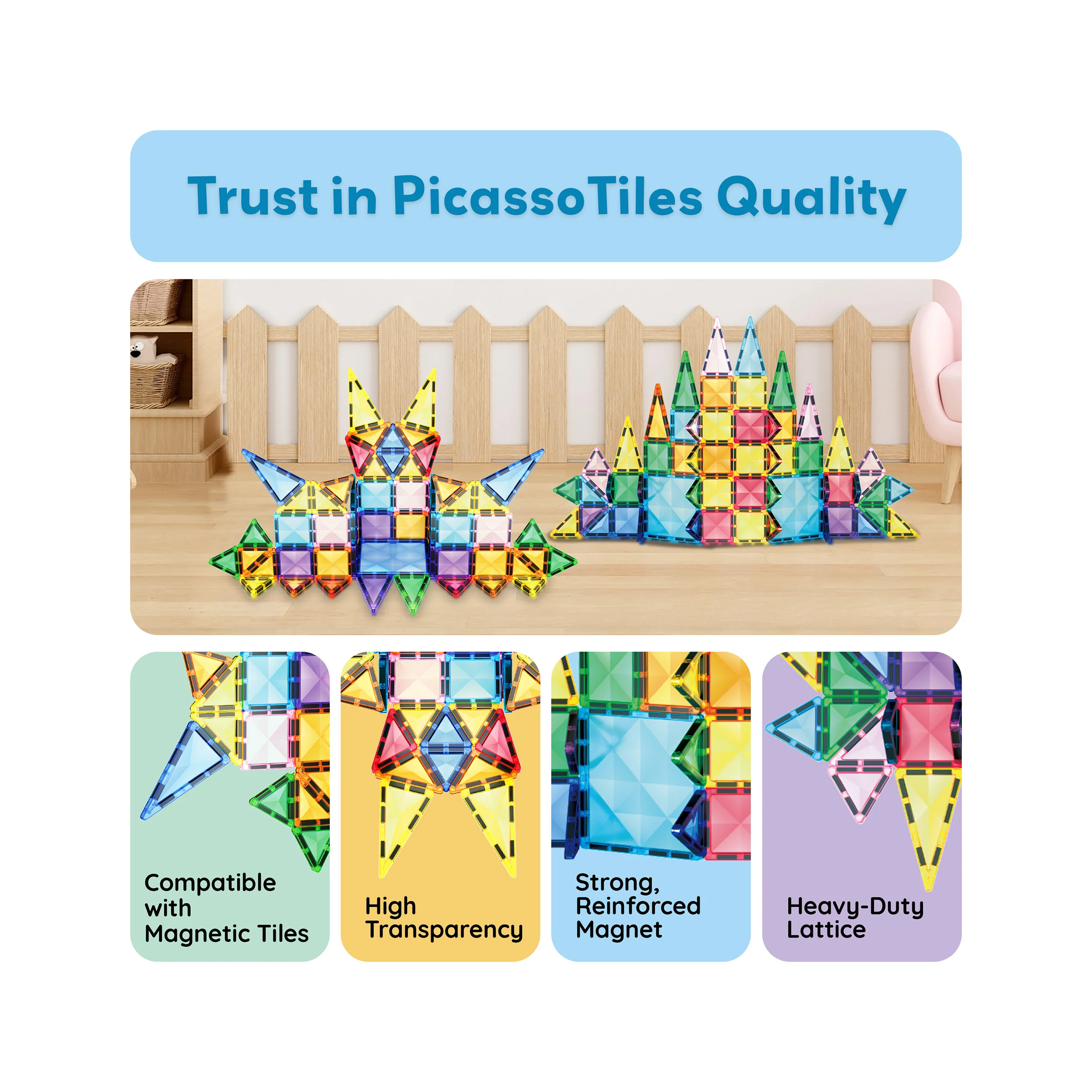 PicassoTiles Mini Diamond 61pc Travel Set - Image 8