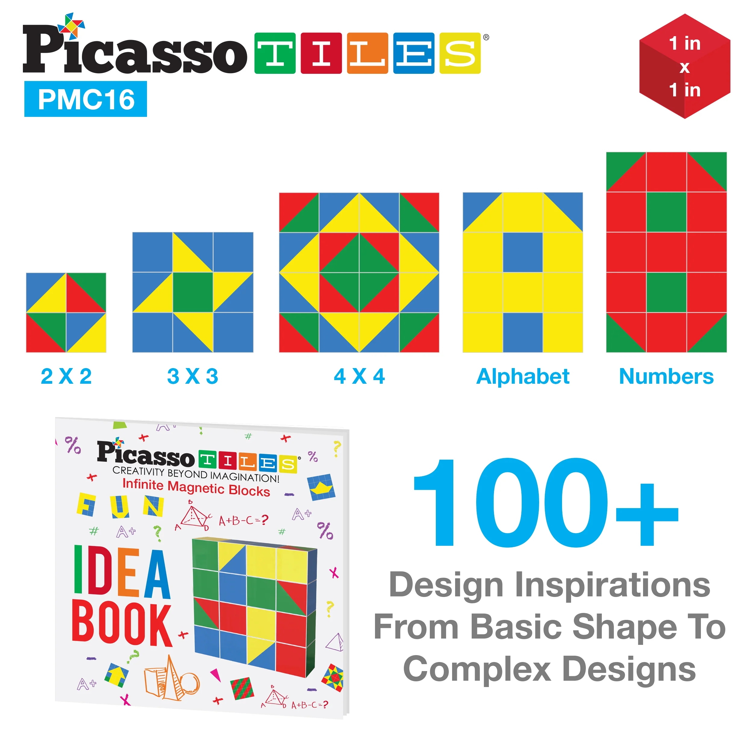 PicassoTiles Geometry Patterns Magnetic Puzzle Cube Set - Image 5