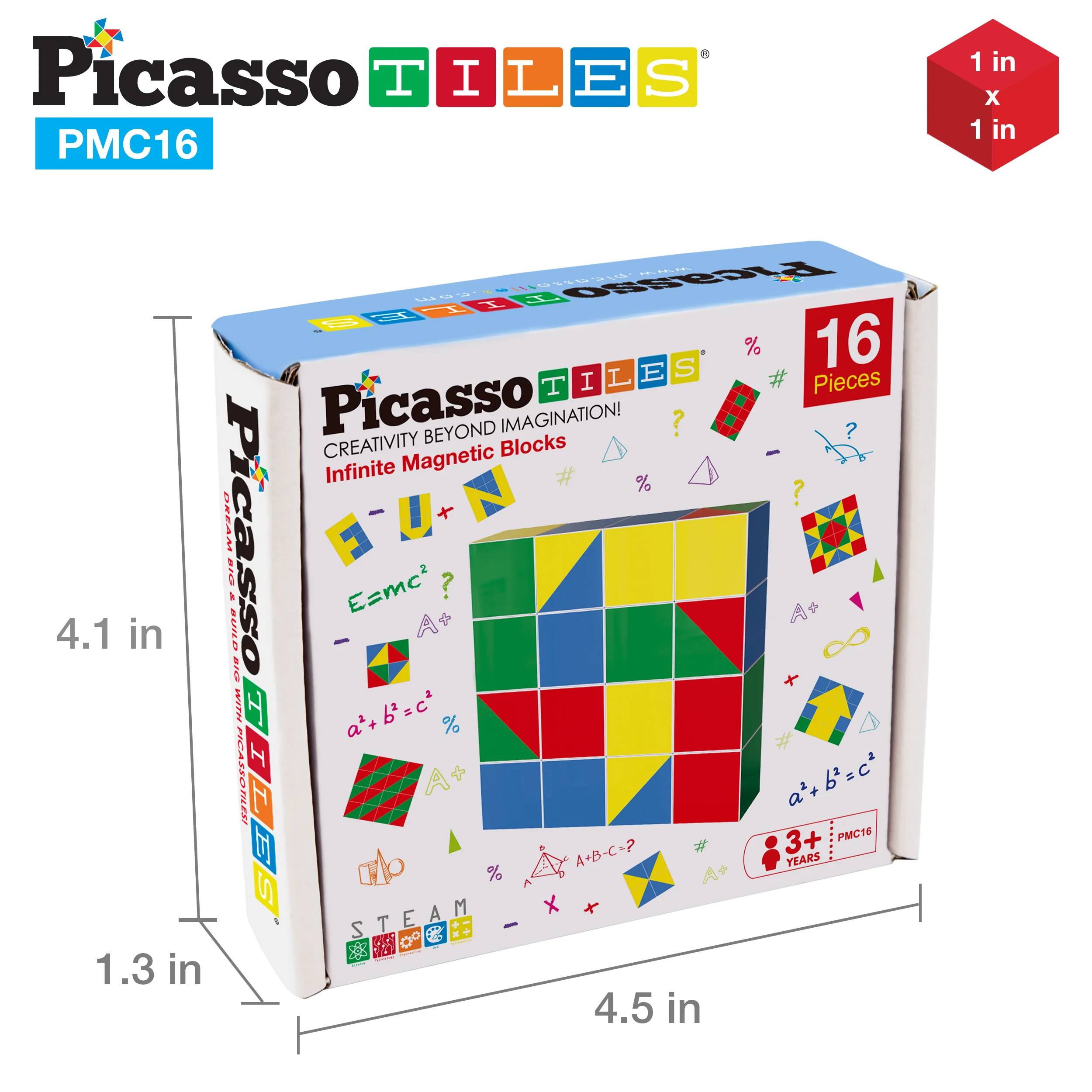 PicassoTiles Geometry Patterns Magnetic Puzzle Cube Set - Image 8