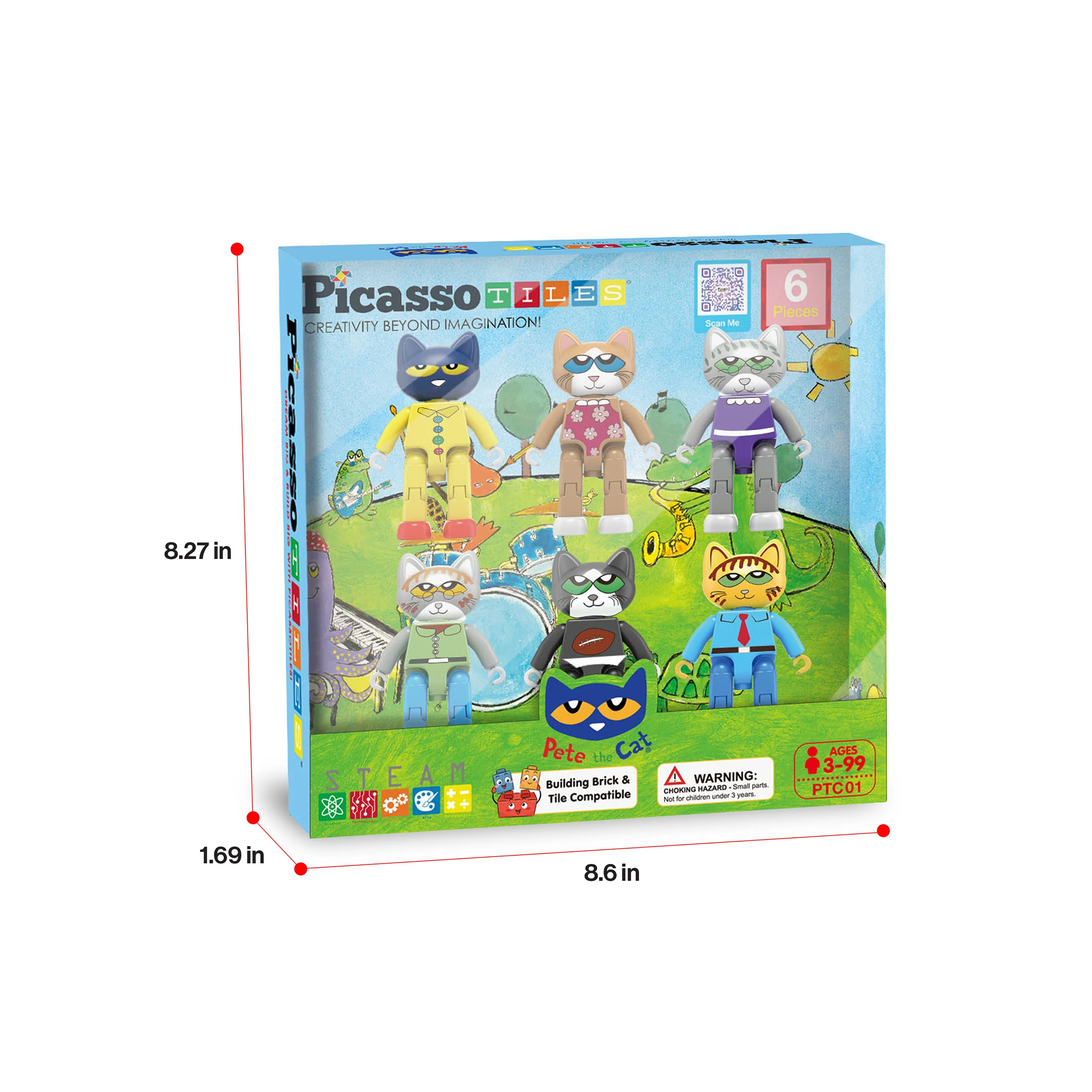 PicassoTiles Pete The Cat Magnetic Characters - 6 Pieces - Image 9