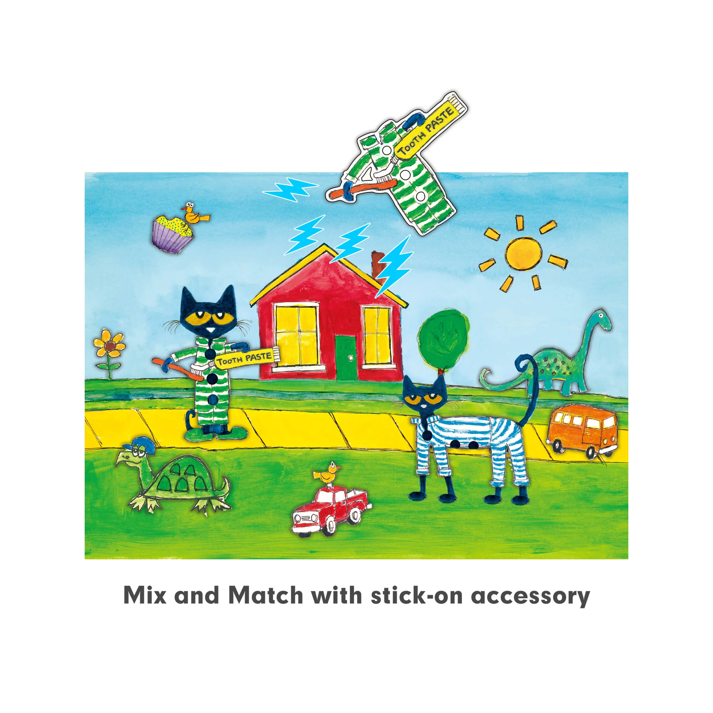 PicassoTiles Pete the Cat Magnetic Storytelling Board Game Puzzle Board Playset - Image 3