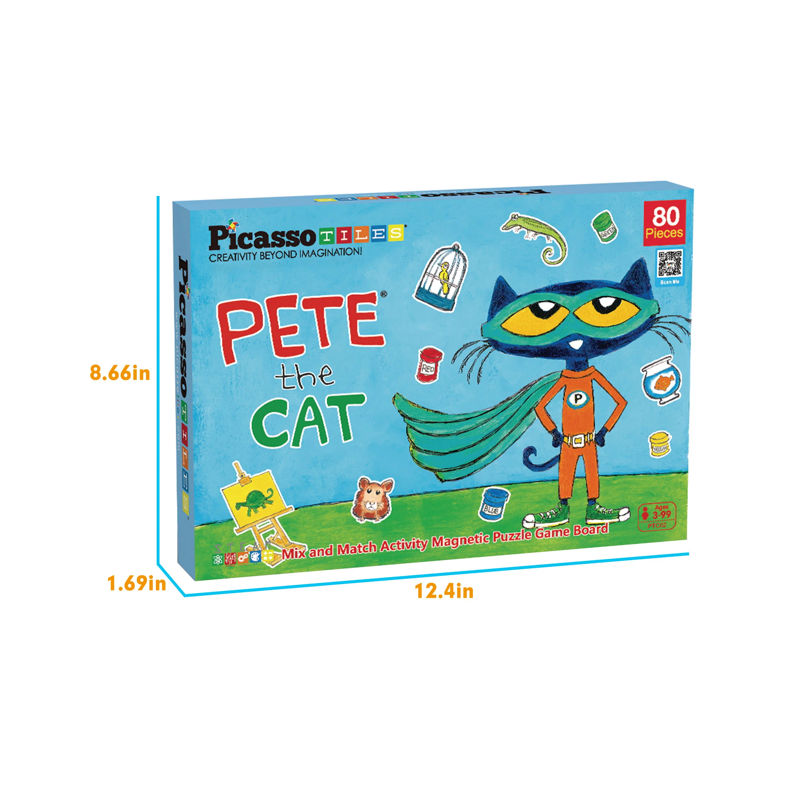 PicassoTiles Pete the Cat Magnetic Storytelling Board Game Puzzle Board Playset - Image 6