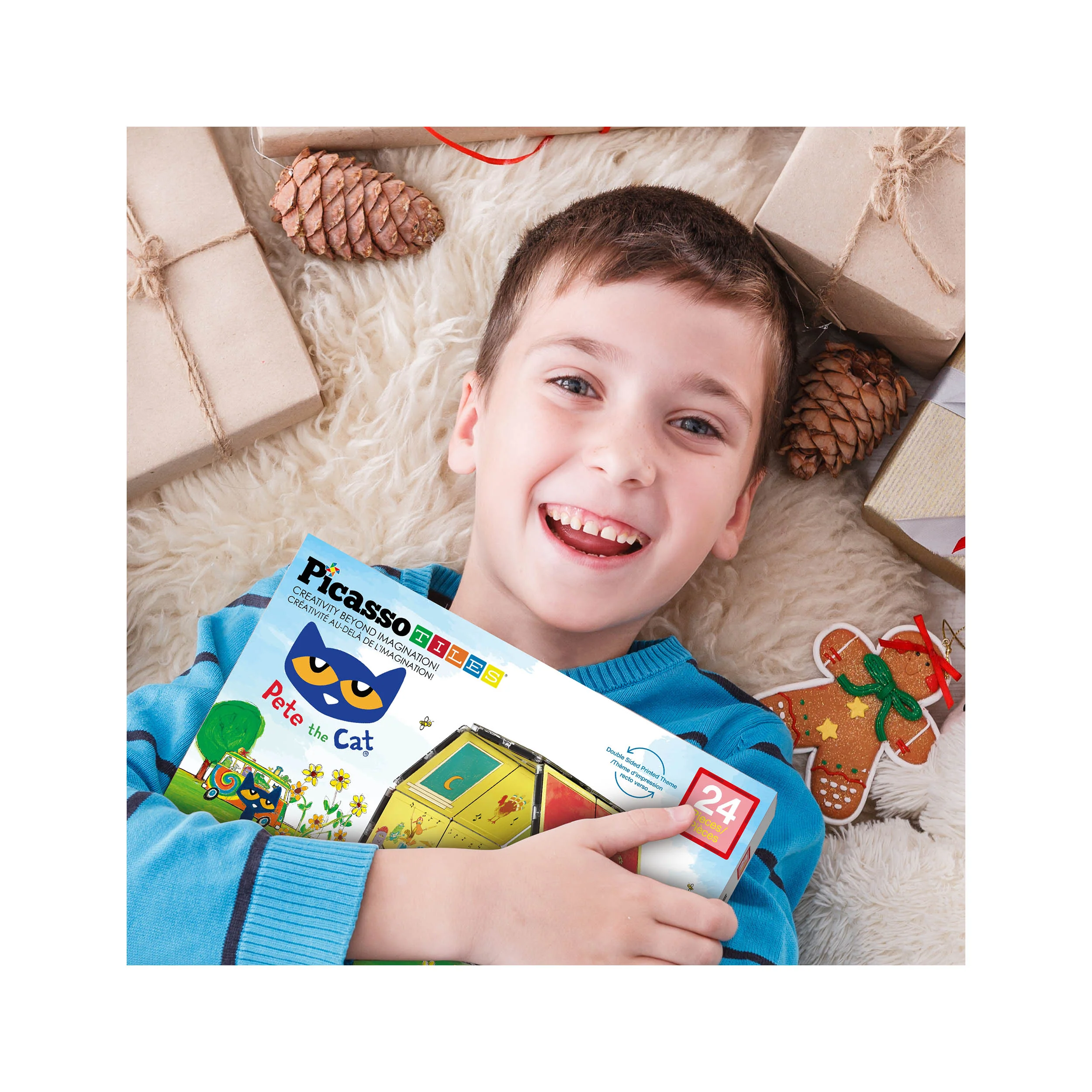 PicassoTiles Magnetic Tile Pete the Cat Toy House Building Set - Image 7