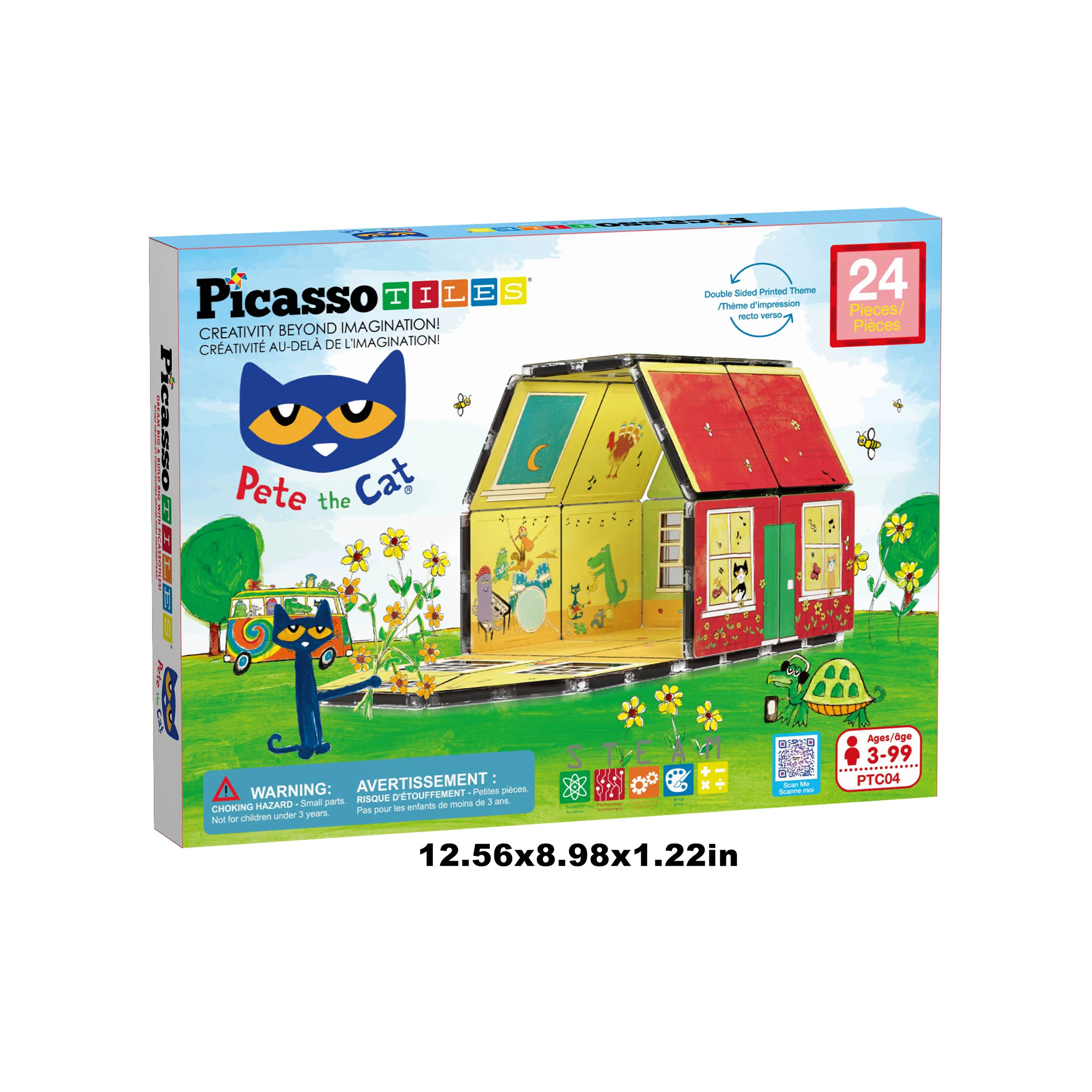 PicassoTiles Magnetic Tile Pete the Cat Toy House Building Set - Image 8