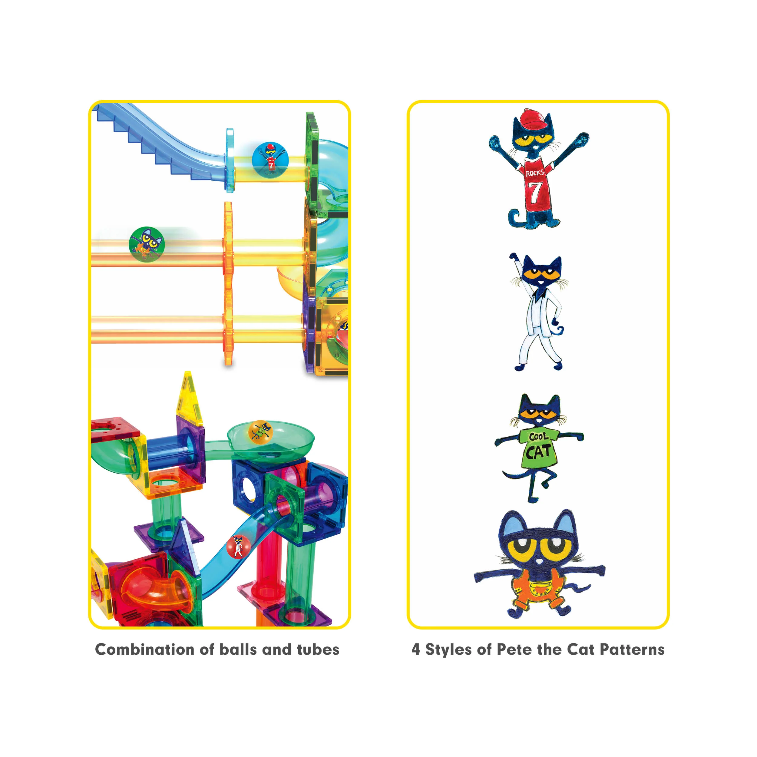 PicassoTiles Pete the Cat Themed Character Marbles - Image 3