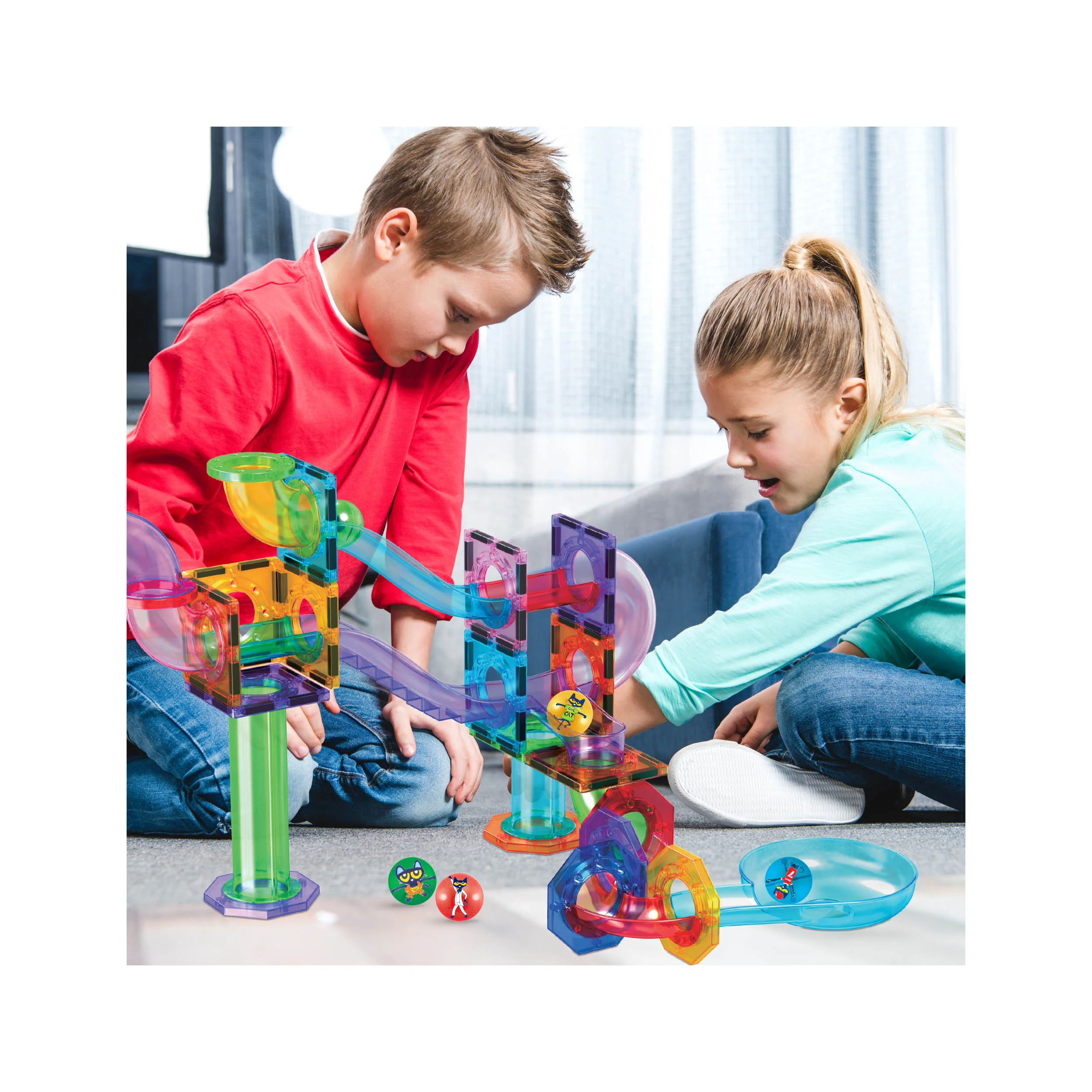 PicassoTiles Pete the Cat Themed Character Marbles - Image 5