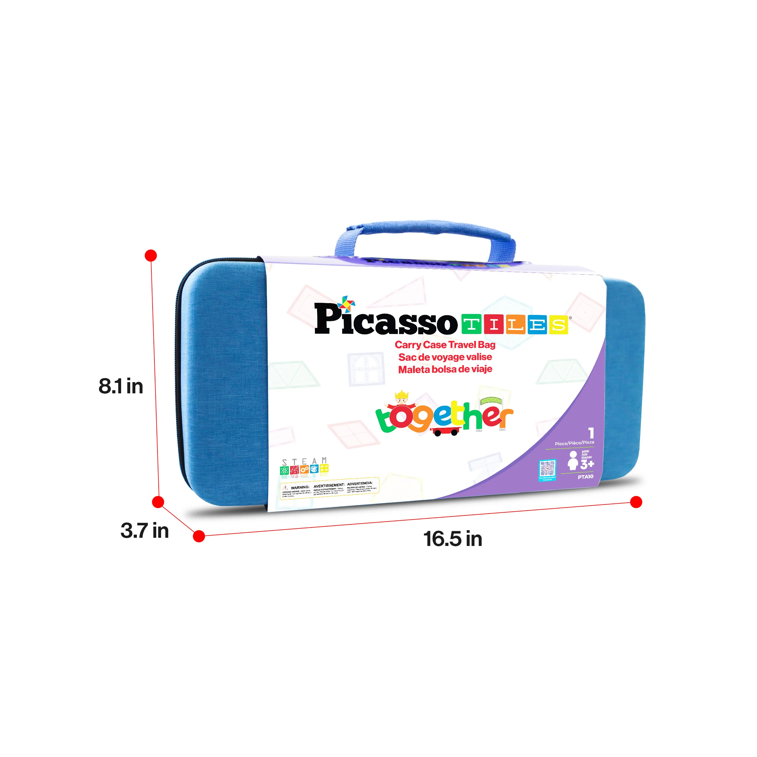 PicassoTiles Magnetic Tile Travel Storage Carry Case - Image 7