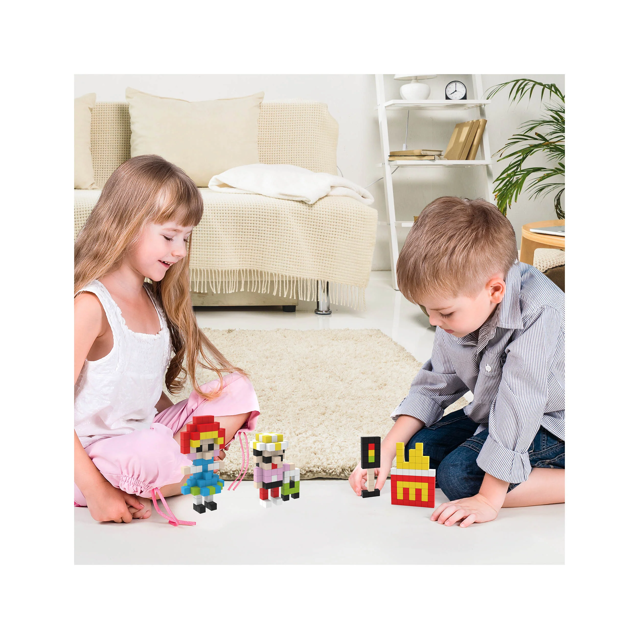 PicassoTiles 200pc Magnetic Mini Pixel Puzzle Cubes - Image 7