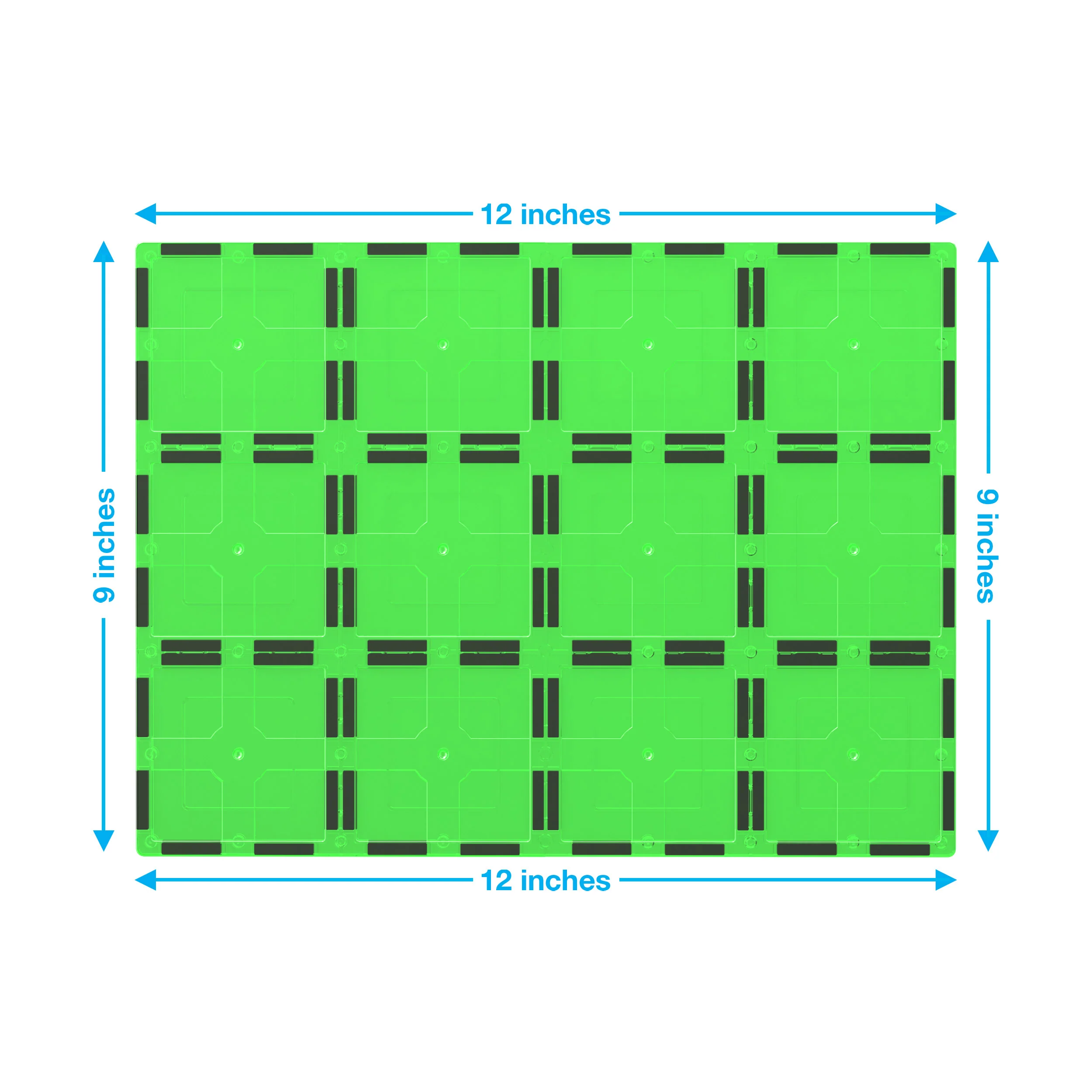 PicassoTiles Big Magnetic Tile Stabilizer Base - 2 Pieces - Image 4