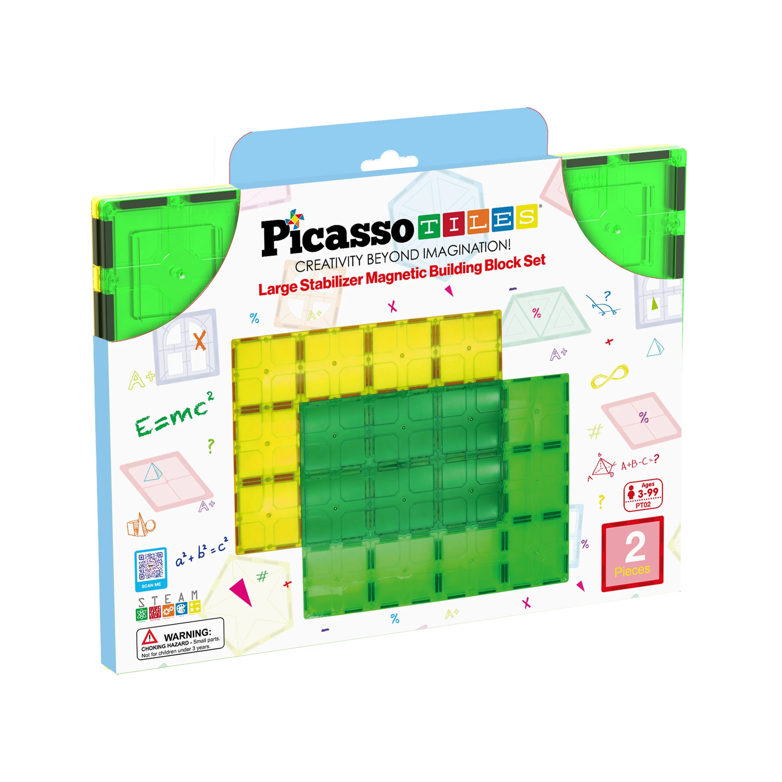 PicassoTiles Big Magnetic Tile Stabilizer Base - 2 Pieces - Image 7