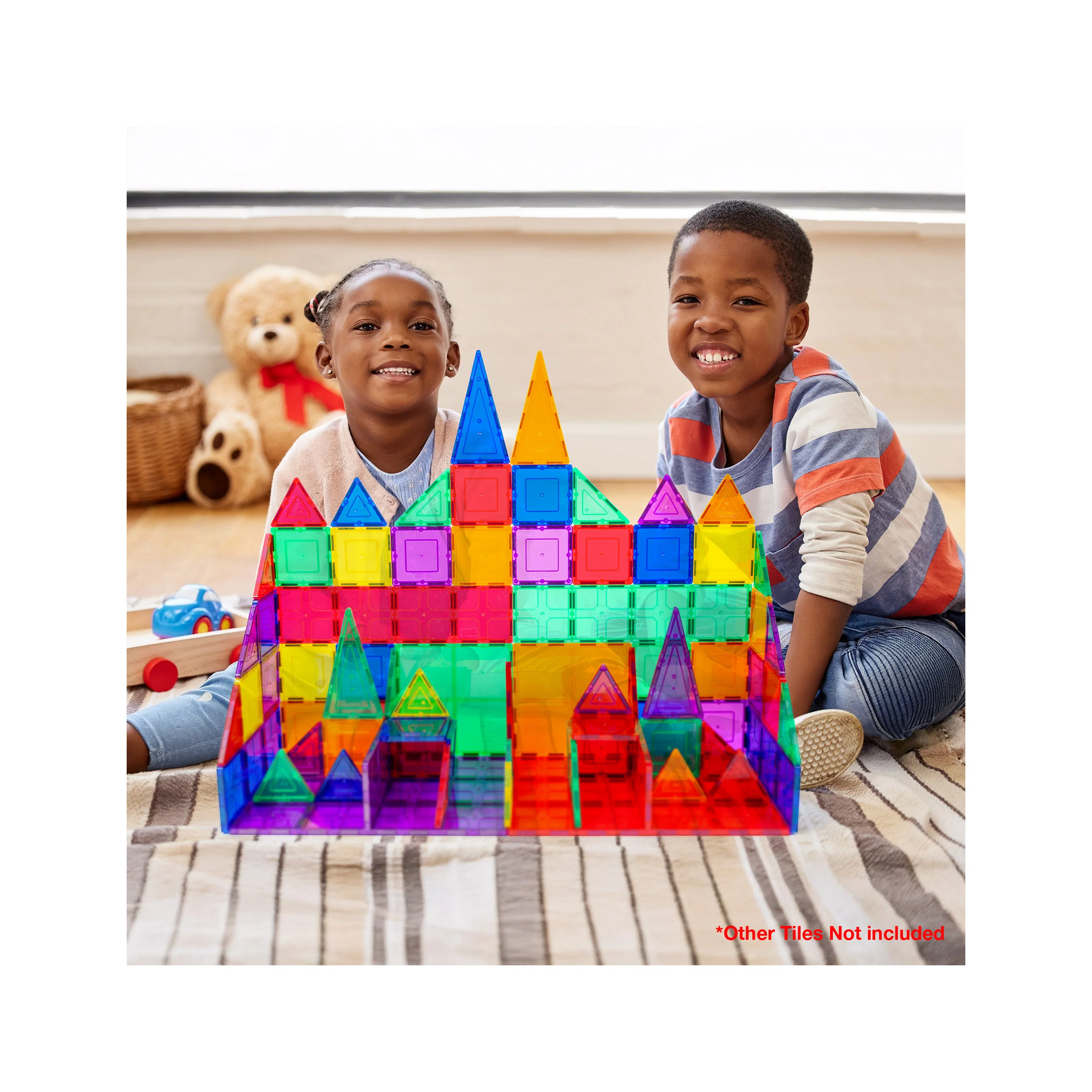 PicassoTiles Magnetic Tile Base Plates Large Stabilizer Set (4 Pieces) - Image 2