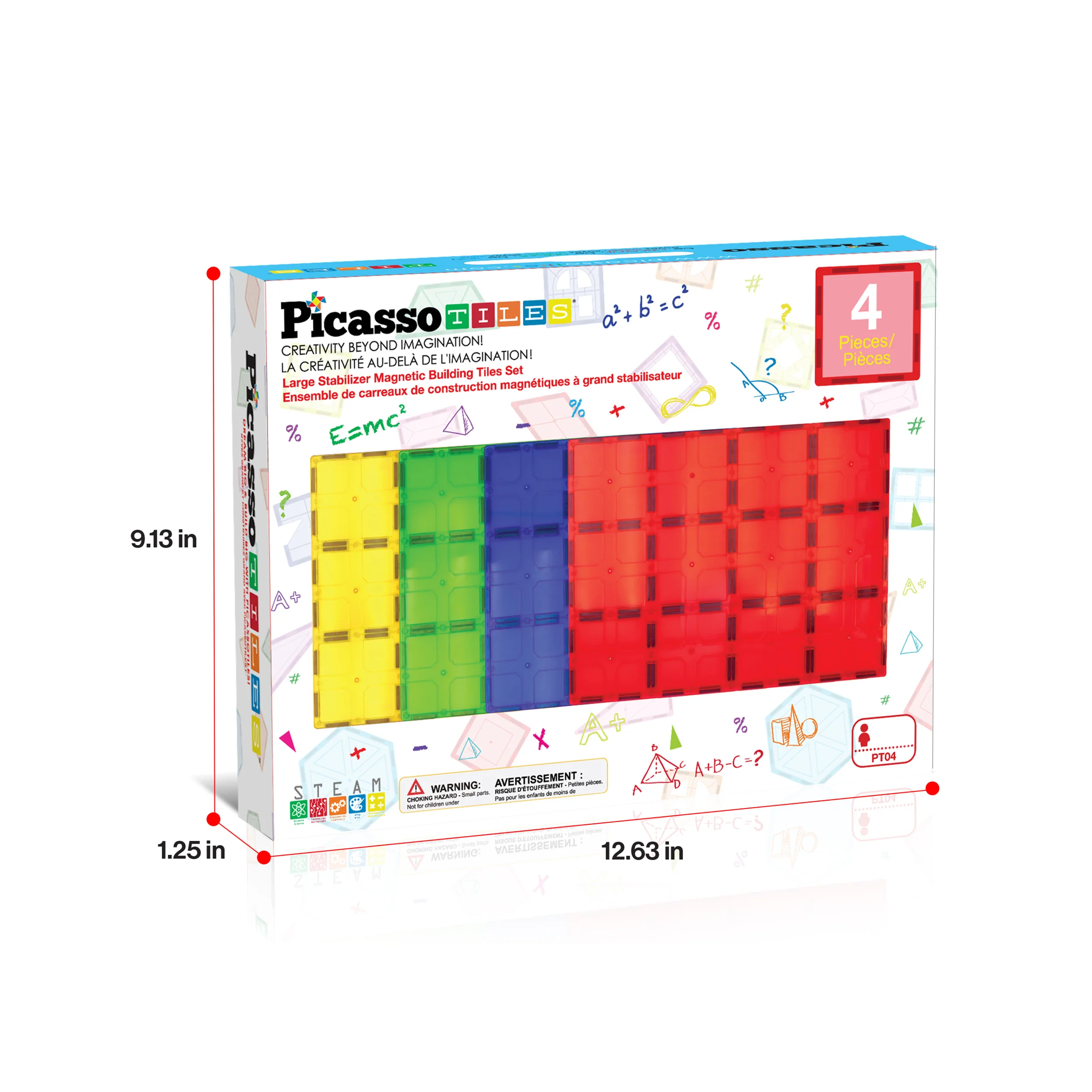 PicassoTiles Magnetic Tile Base Plates Large Stabilizer Set (4 Pieces) - Image 8