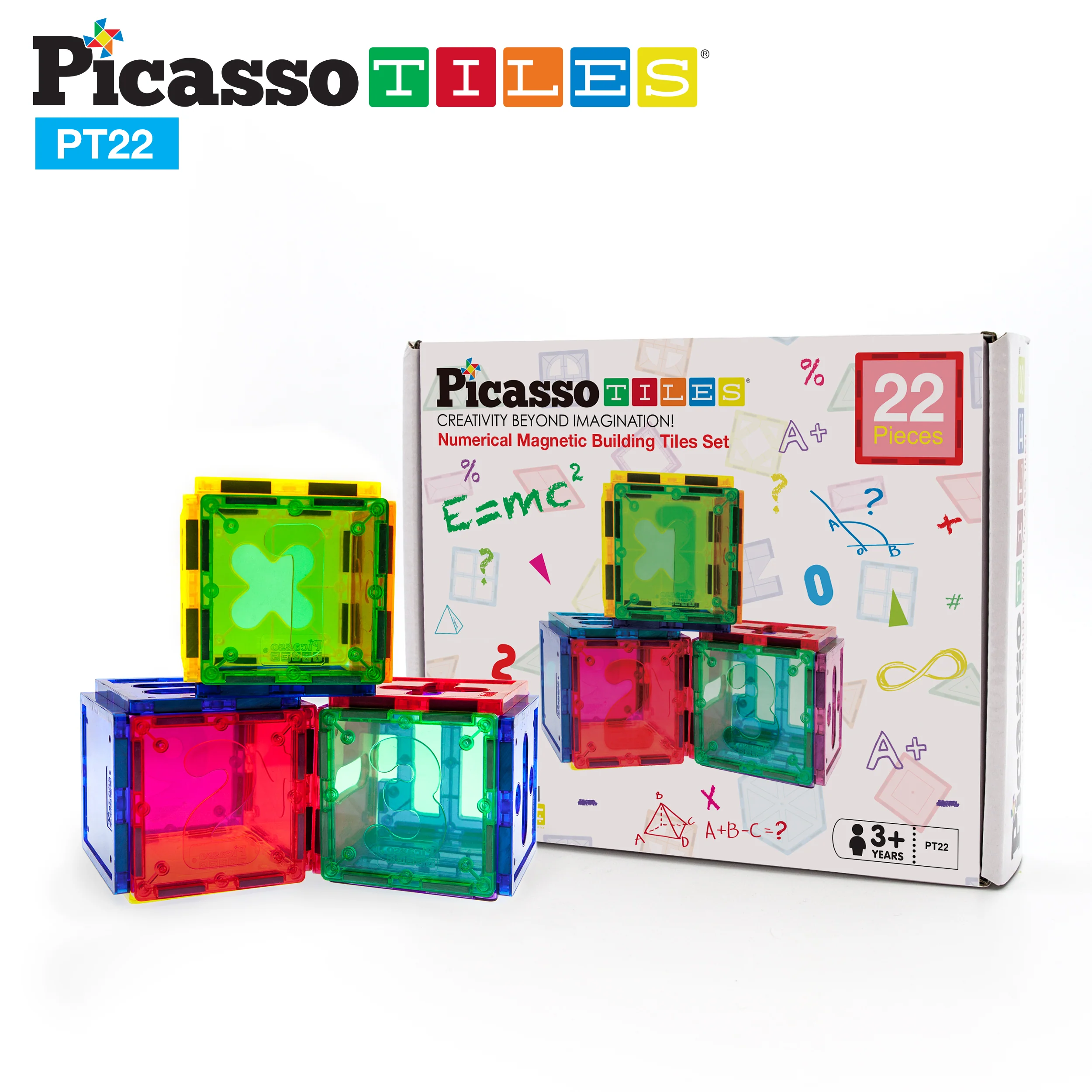 PicassoTiles Magnetic Number Tiles Math Set (22 Pieces) - Image 7