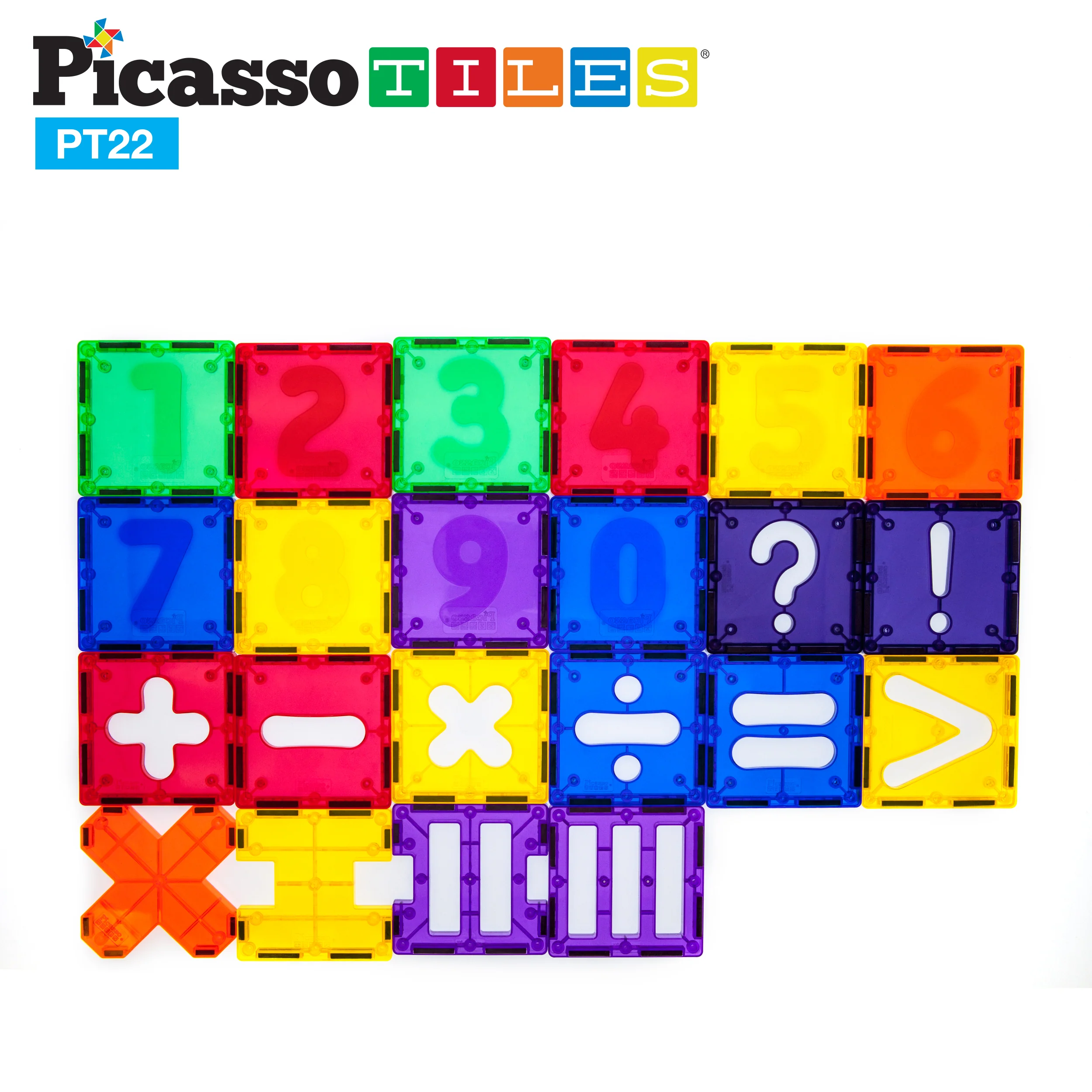 PicassoTiles Magnetic Number Tiles Math Set (22 Pieces) - Image 9