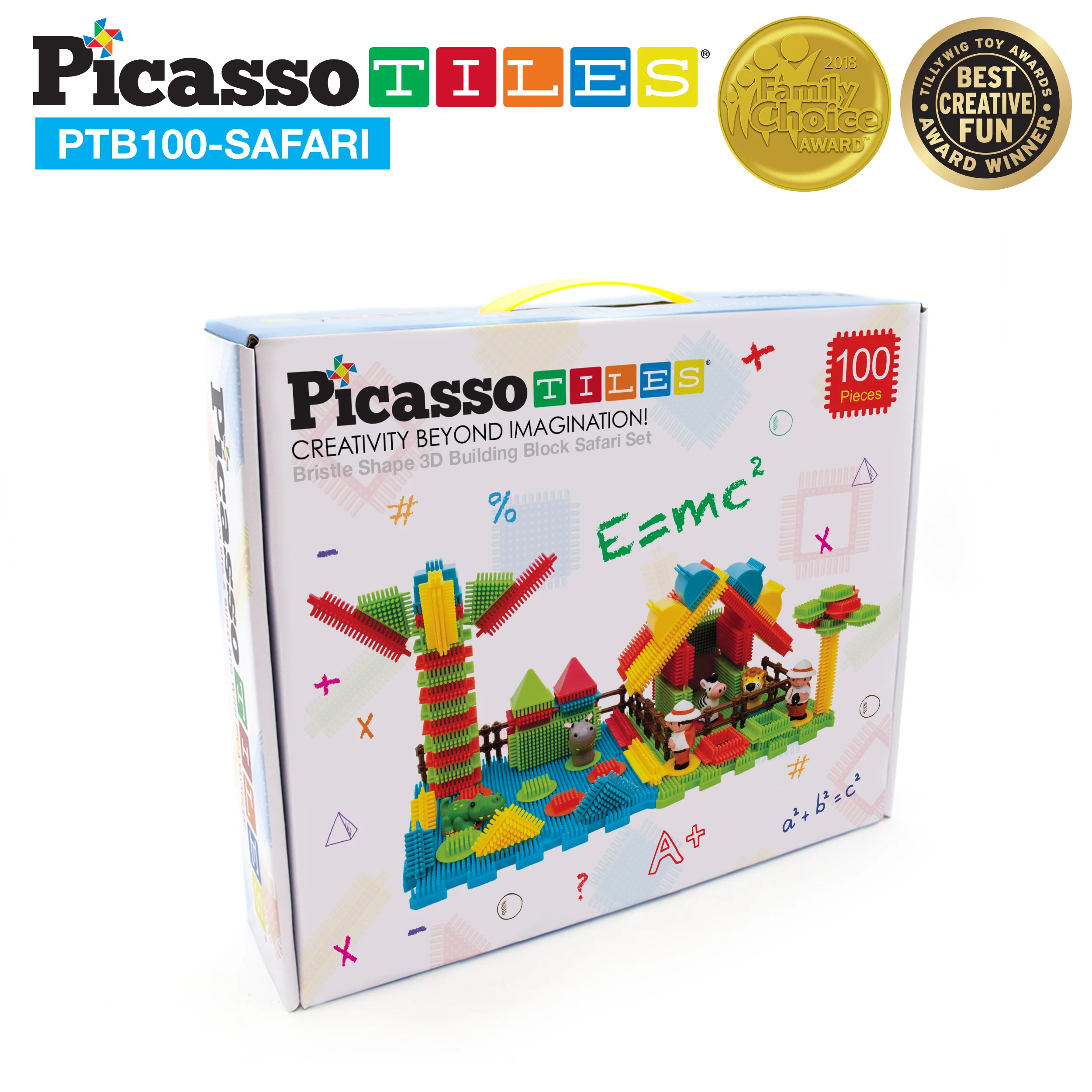 PicassoTiles 100pc Hedgehog Building Block Safari Theme Set - Image 8