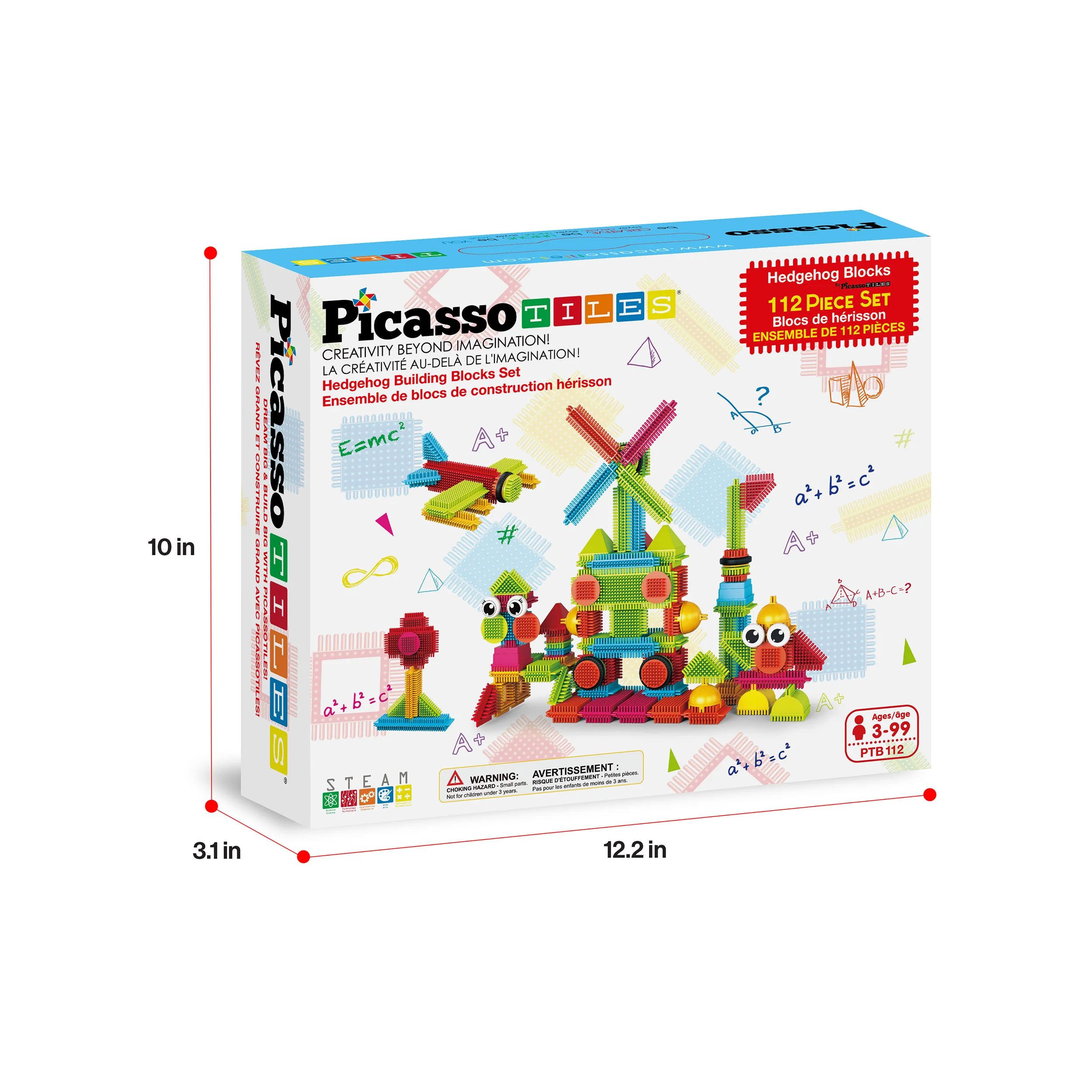 PicassoTiles 112pc Hedgehog Building Blocks Building Set - Image 9