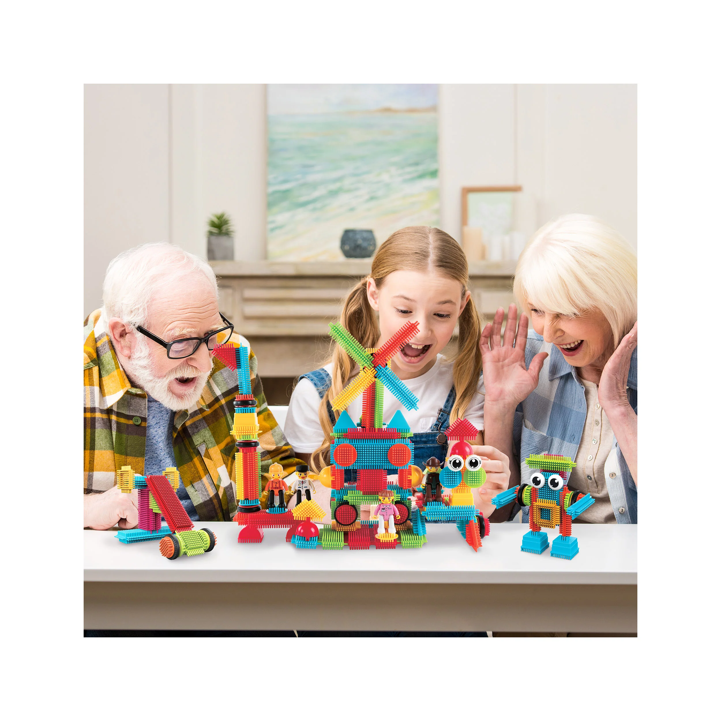 PicassoTiles 116pc Hedgehog Building Block Building Set - Image 2