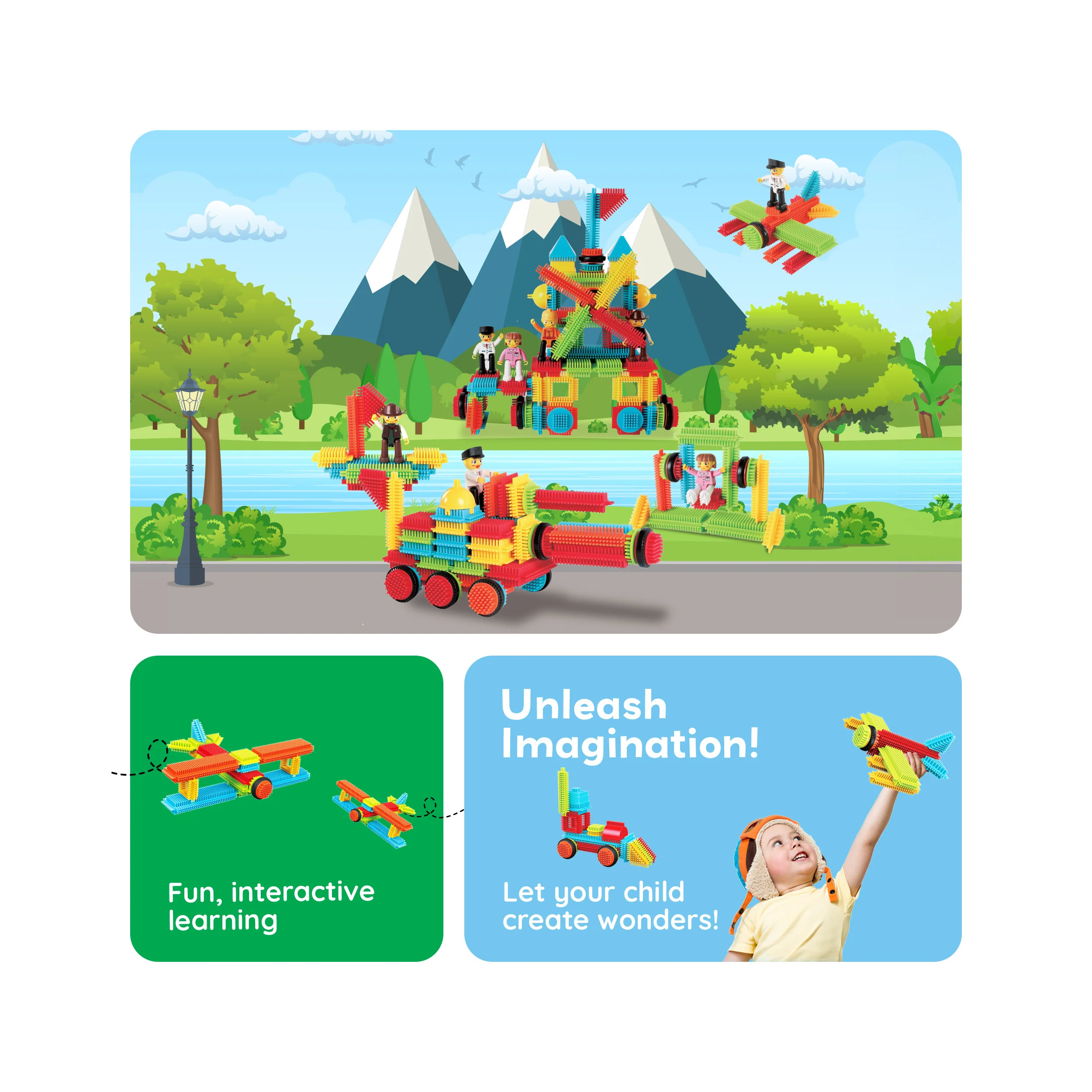 PicassoTiles 116pc Hedgehog Building Block Building Set - Image 5