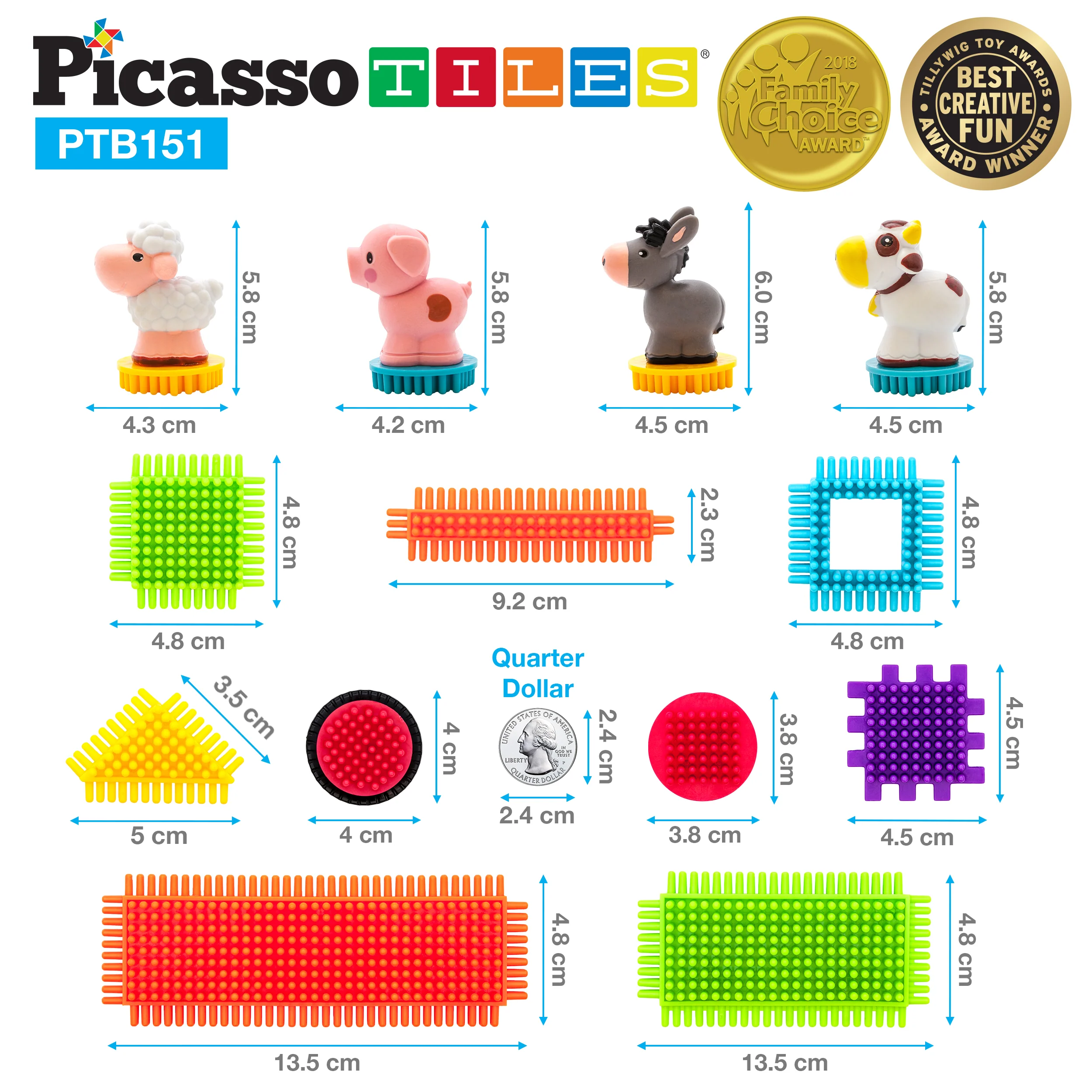 PicassoTiles 151pc Hedgehog Building Block Truck Theme - Image 6