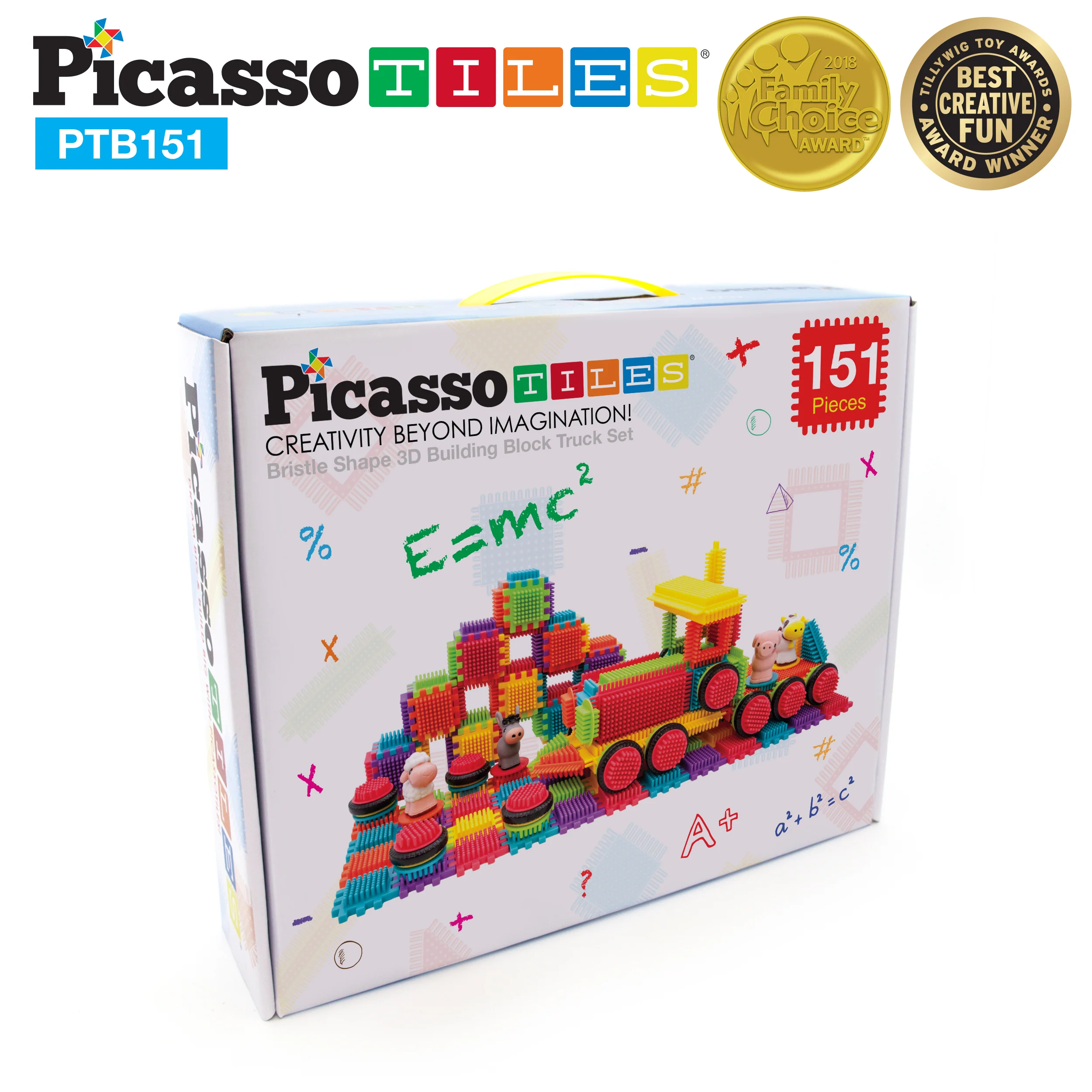 PicassoTiles 151pc Hedgehog Building Block Truck Theme - Image 8