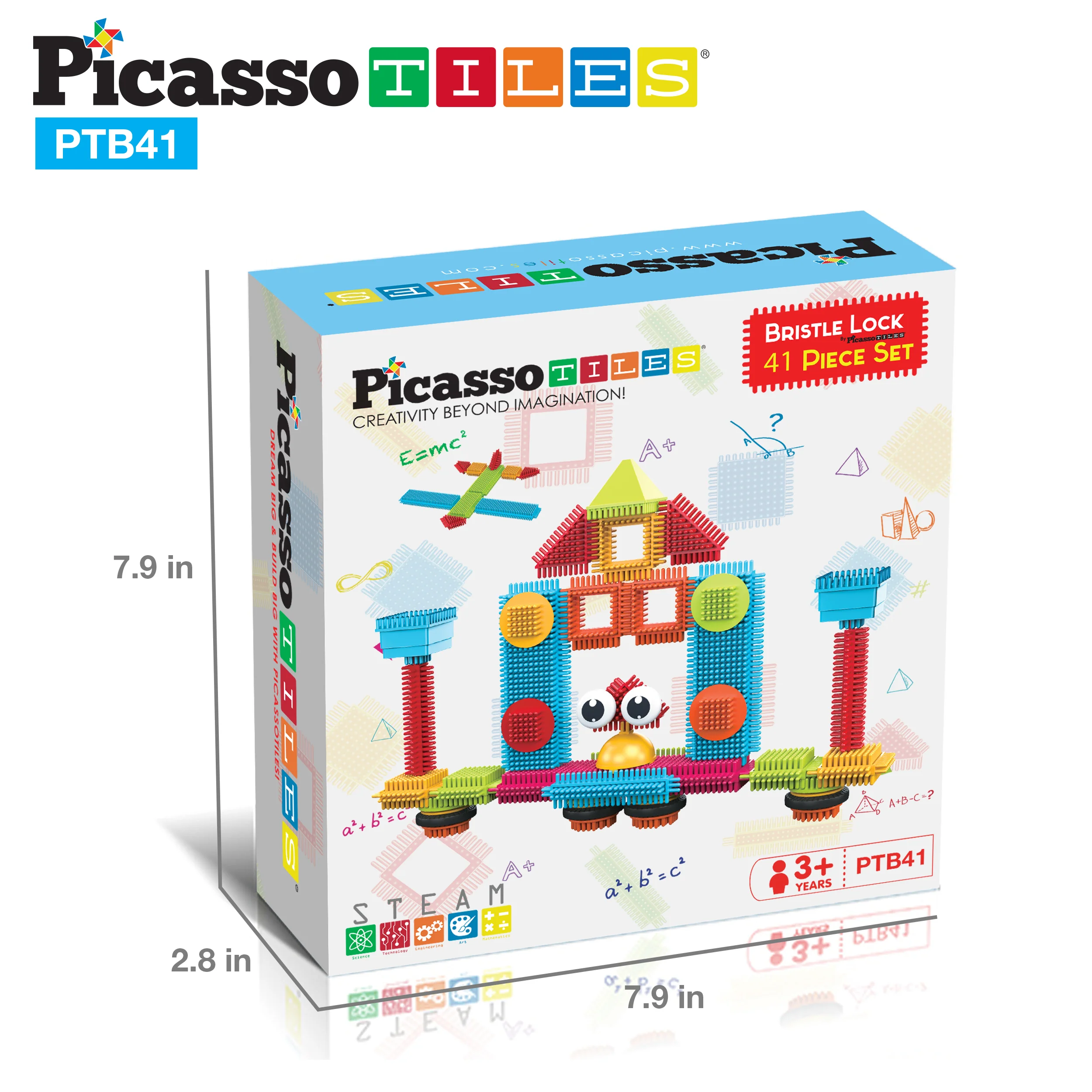 PicassoTiles 41 Piece Hedgehog Building Blocks Set with Idea Booklet - Image 7
