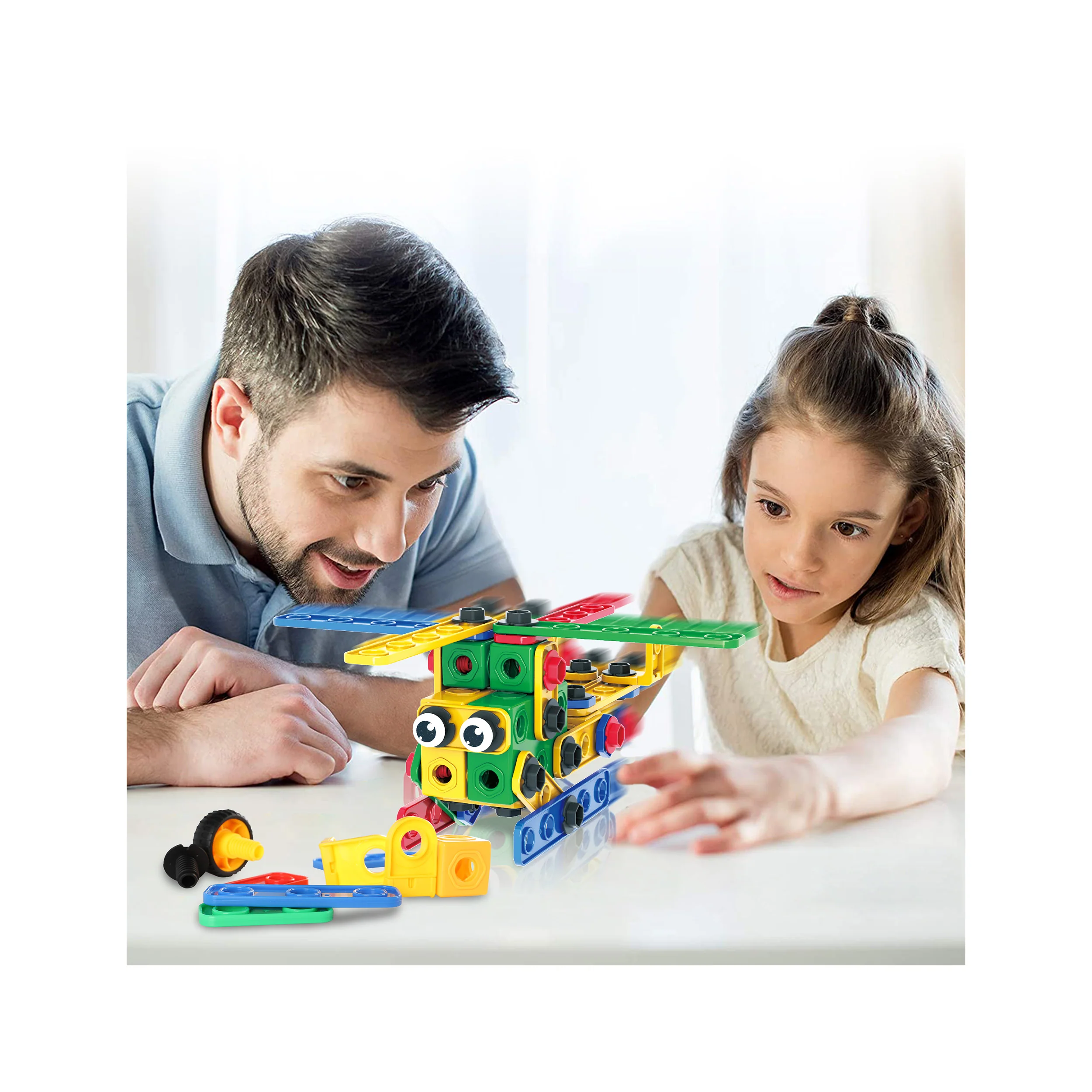 PicassoTiles 201pc Engineering Construction Set with Power Drill - Image 2