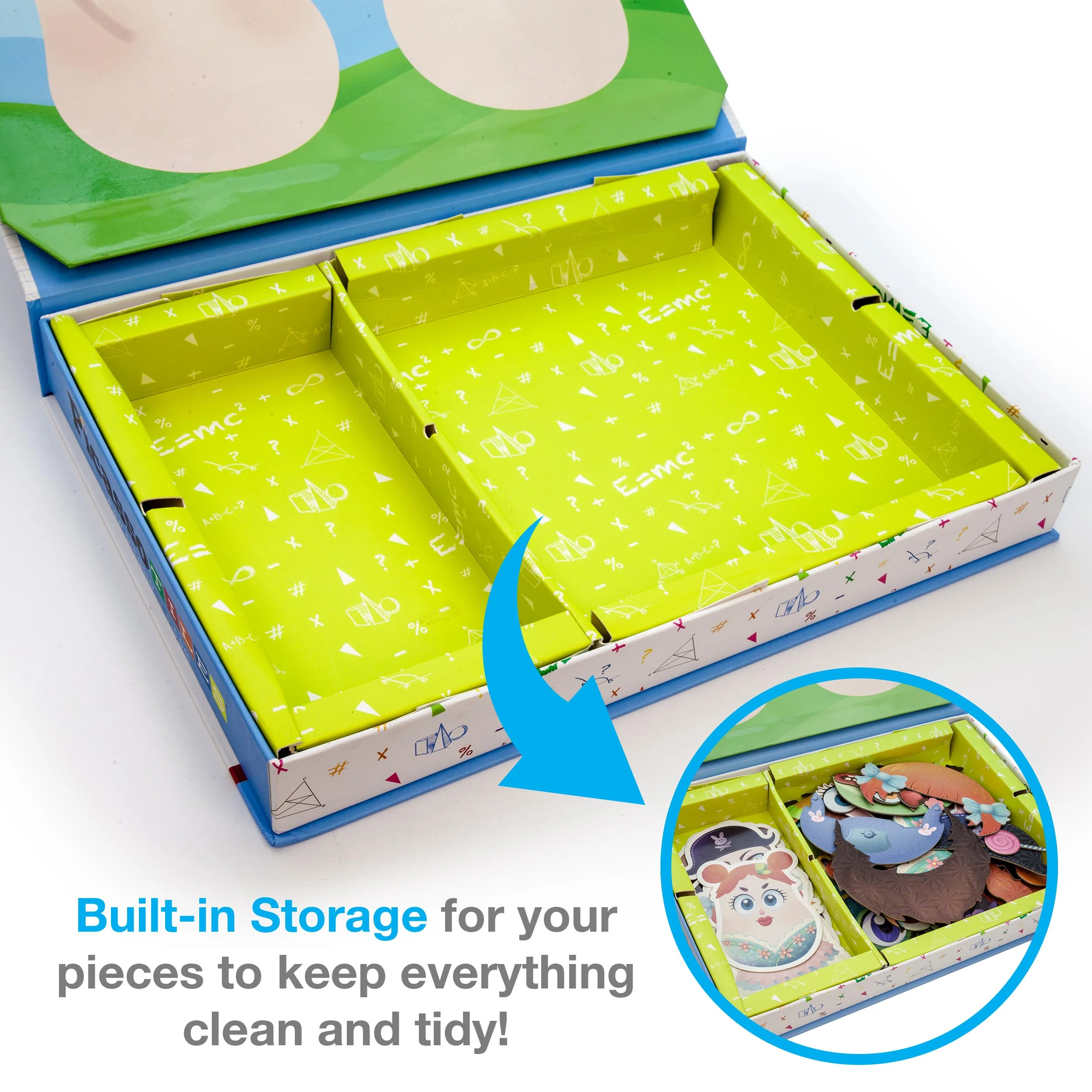 PicassoTiles 102 Piece Magnetic Puzzle Faceboard Game Board Activity Book PTD01 - Image 3