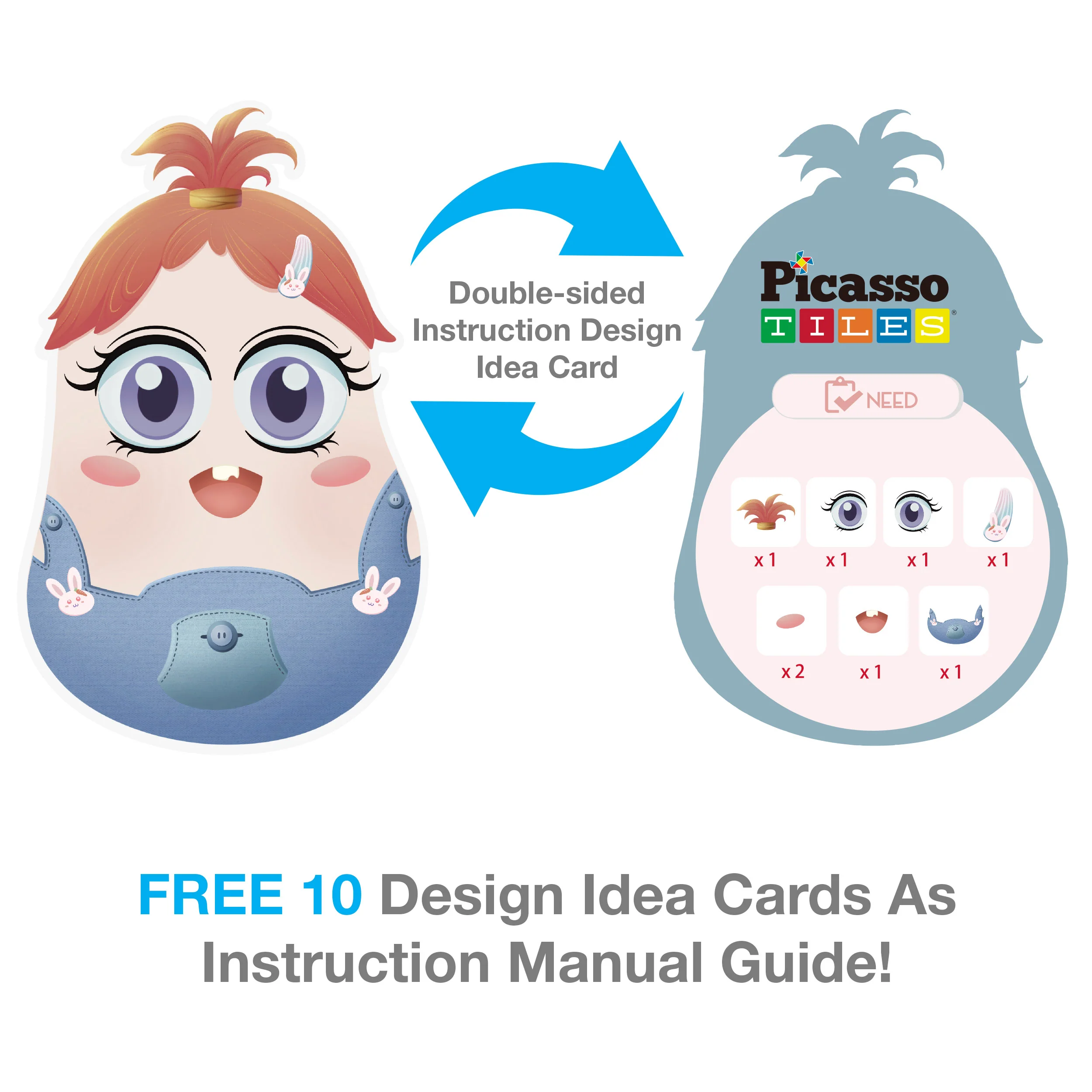 PicassoTiles 102 Piece Magnetic Puzzle Faceboard Game Board Activity Book PTD01 - Image 5