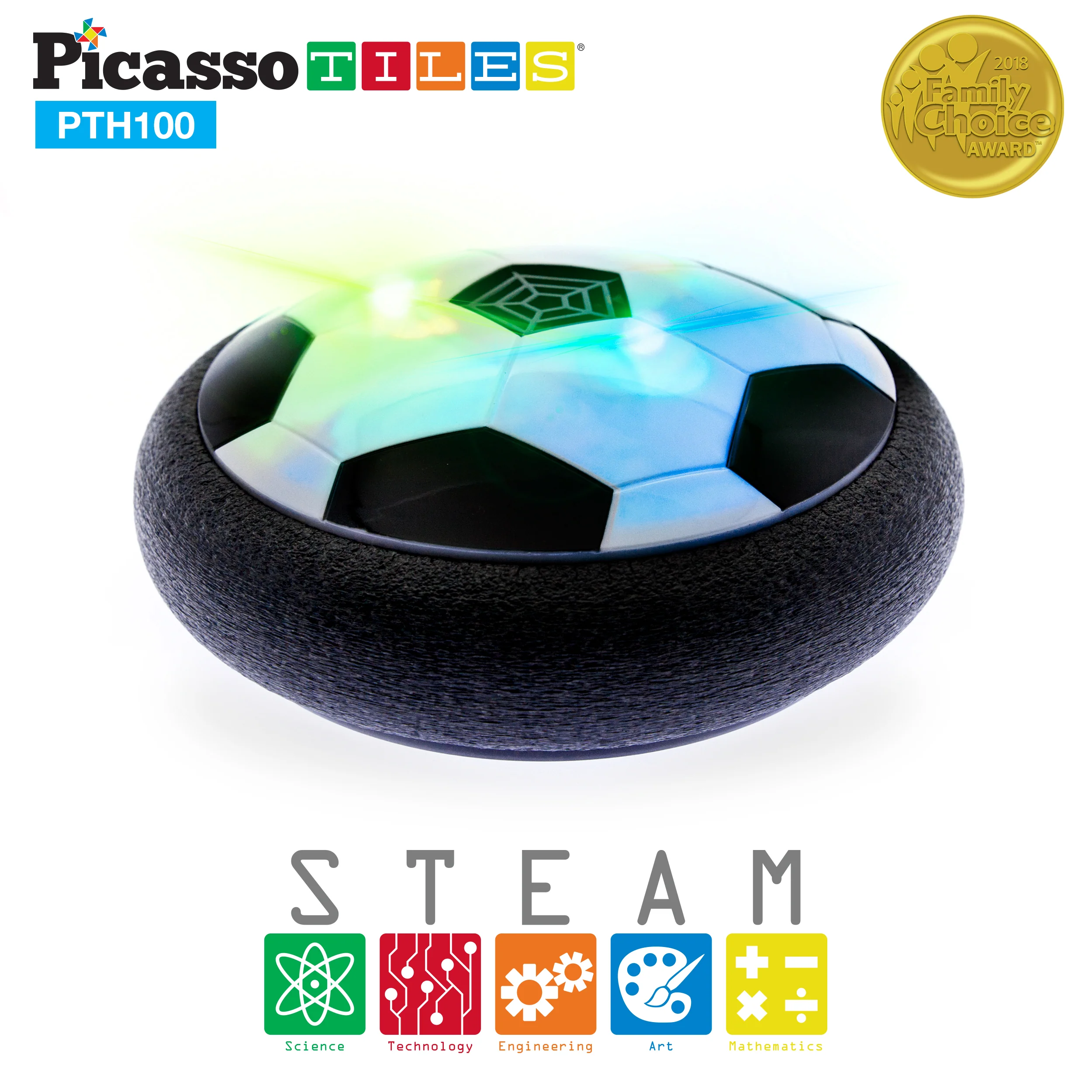 PicassoTiles Hover Soccer Ball with Protective Bumper Foam - Image 2