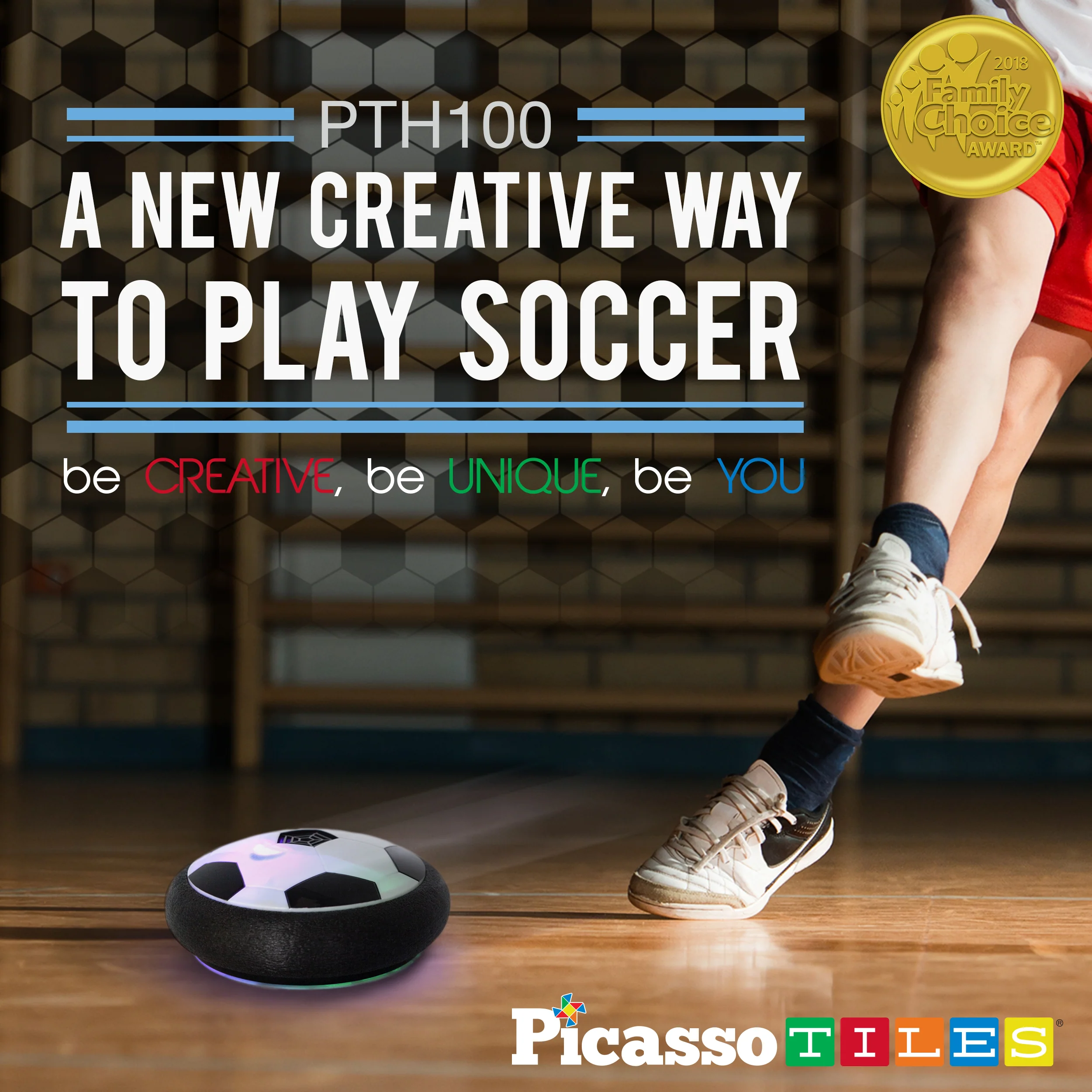 PicassoTiles Hover Soccer Ball with Protective Bumper Foam - Image 3