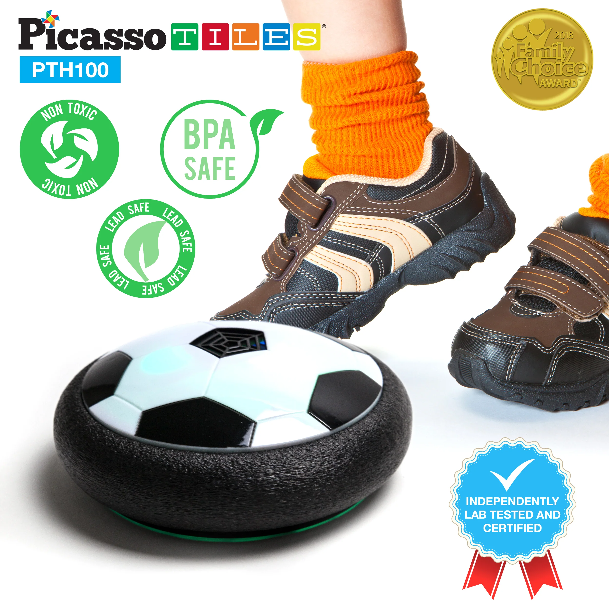 PicassoTiles Hover Soccer Ball with Protective Bumper Foam - Image 4