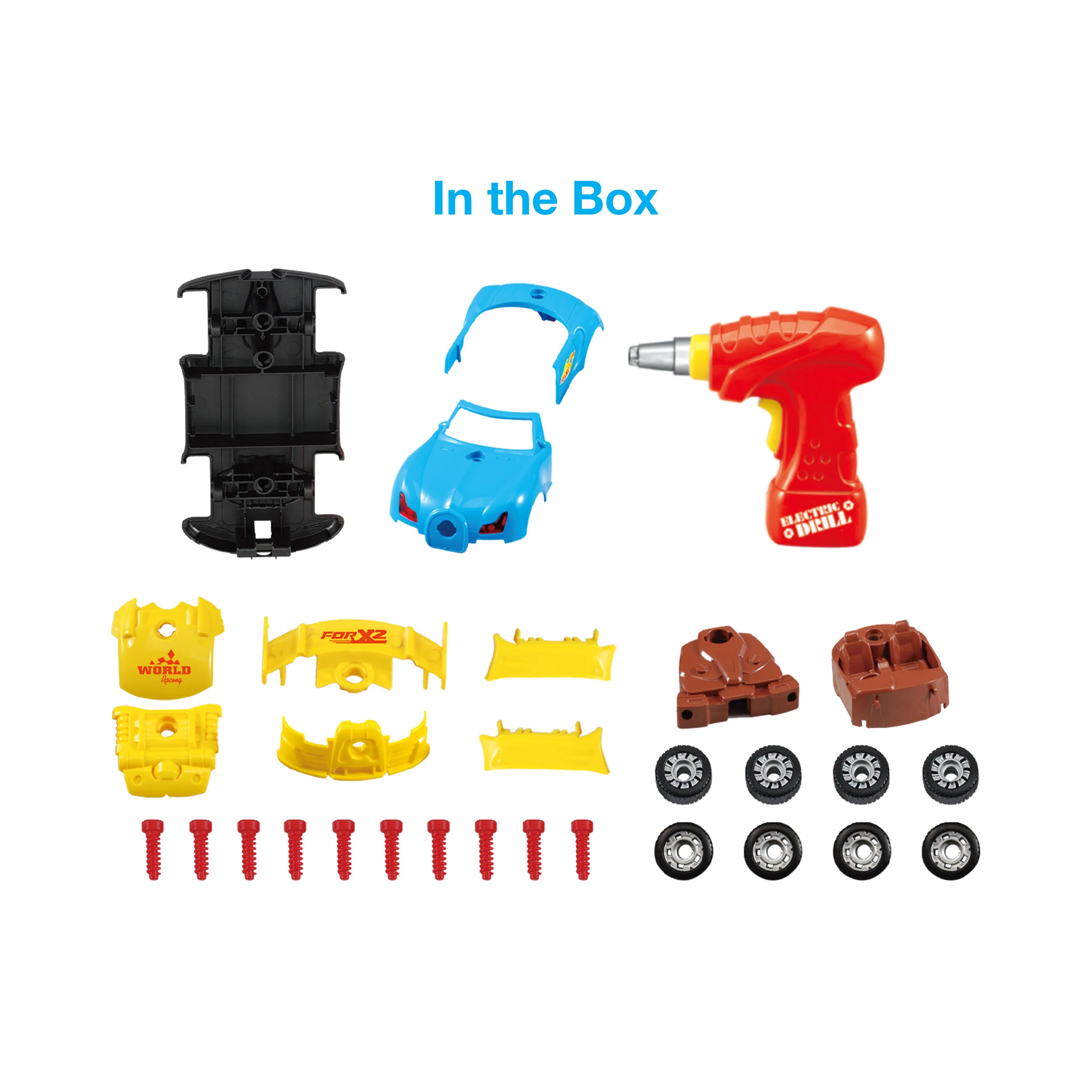 PicassoTiles LED Race Car Take-Apart Kit with Toy Drill - Image 8