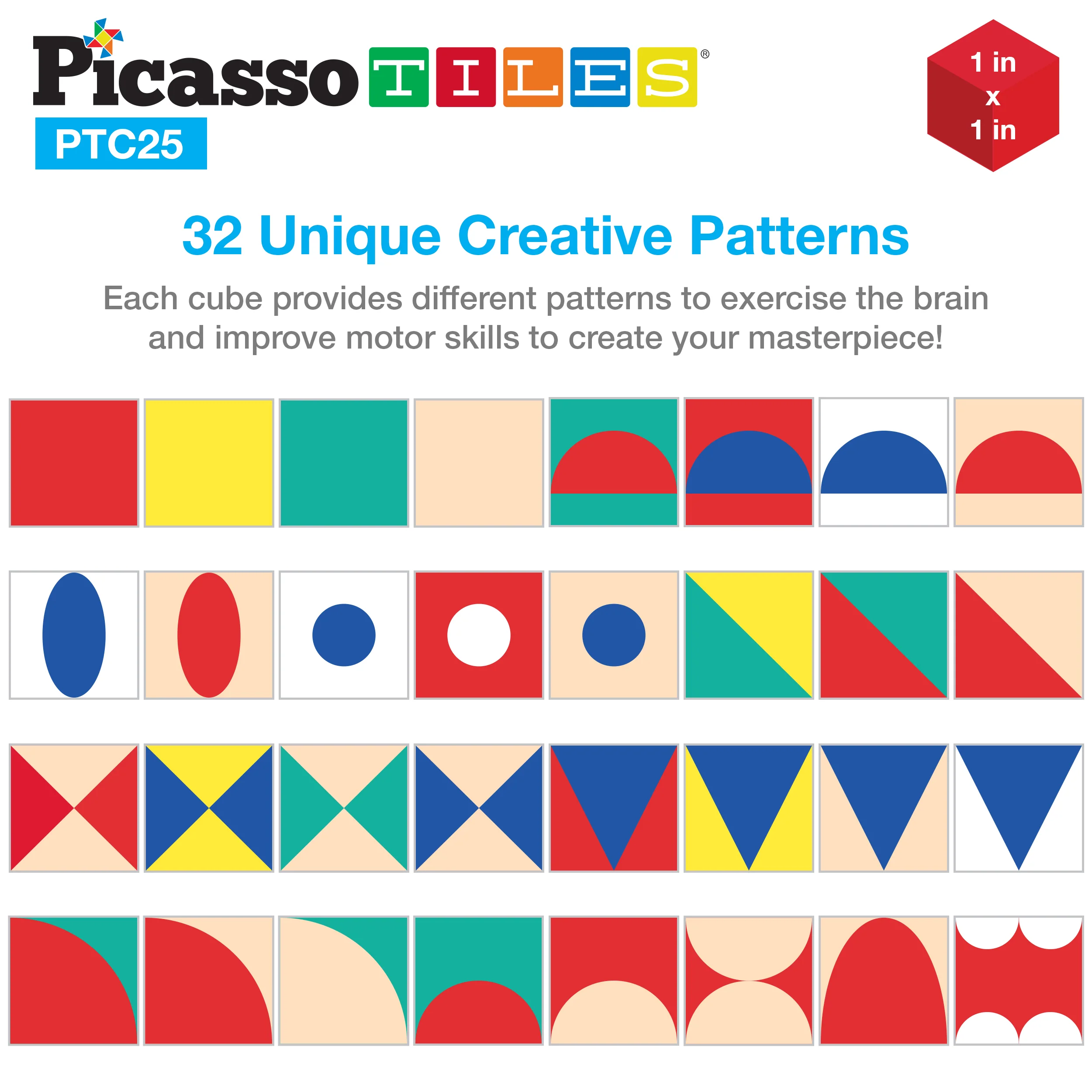 PicassoTiles 25 Piece Infinite Magnetic Puzzle Mix & Match Toy Set - Image 6