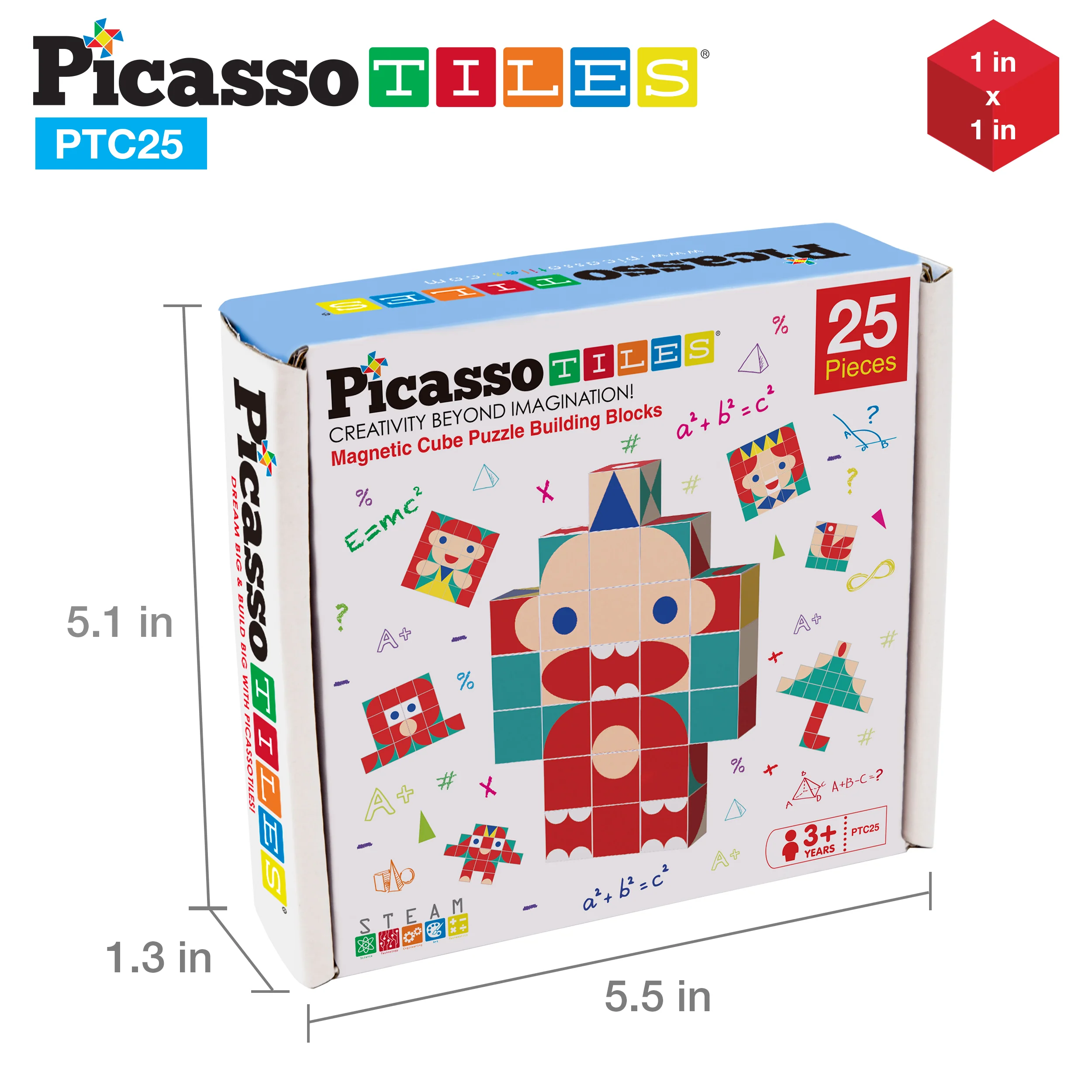 PicassoTiles 25 Piece Infinite Magnetic Puzzle Mix & Match Toy Set - Image 8